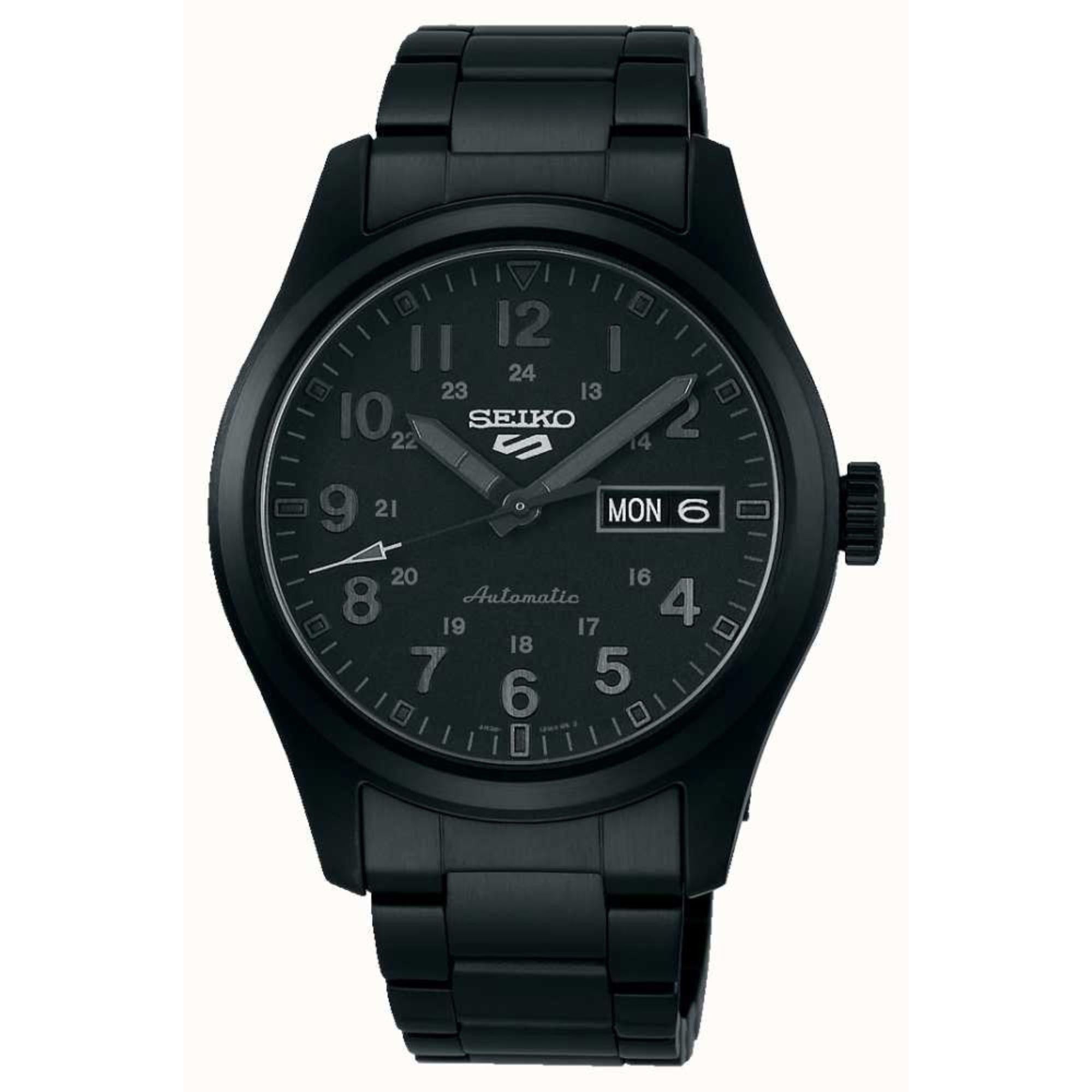 Seiko 5 Sports Field Military 'Stealth' Automatic Black Dial Black PVD Men's Watch SRPJ09K1