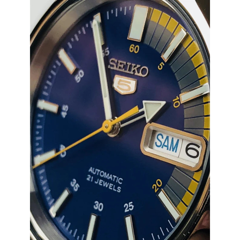 Seiko 5 Automatic Blue Dial Stainless Steel Strap Men's Watch SNKK27K1