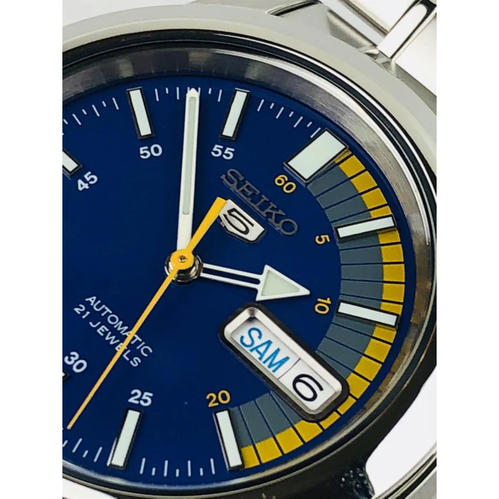 Seiko 5 Automatic Blue Dial Stainless Steel Strap Men's Watch SNKK27K1