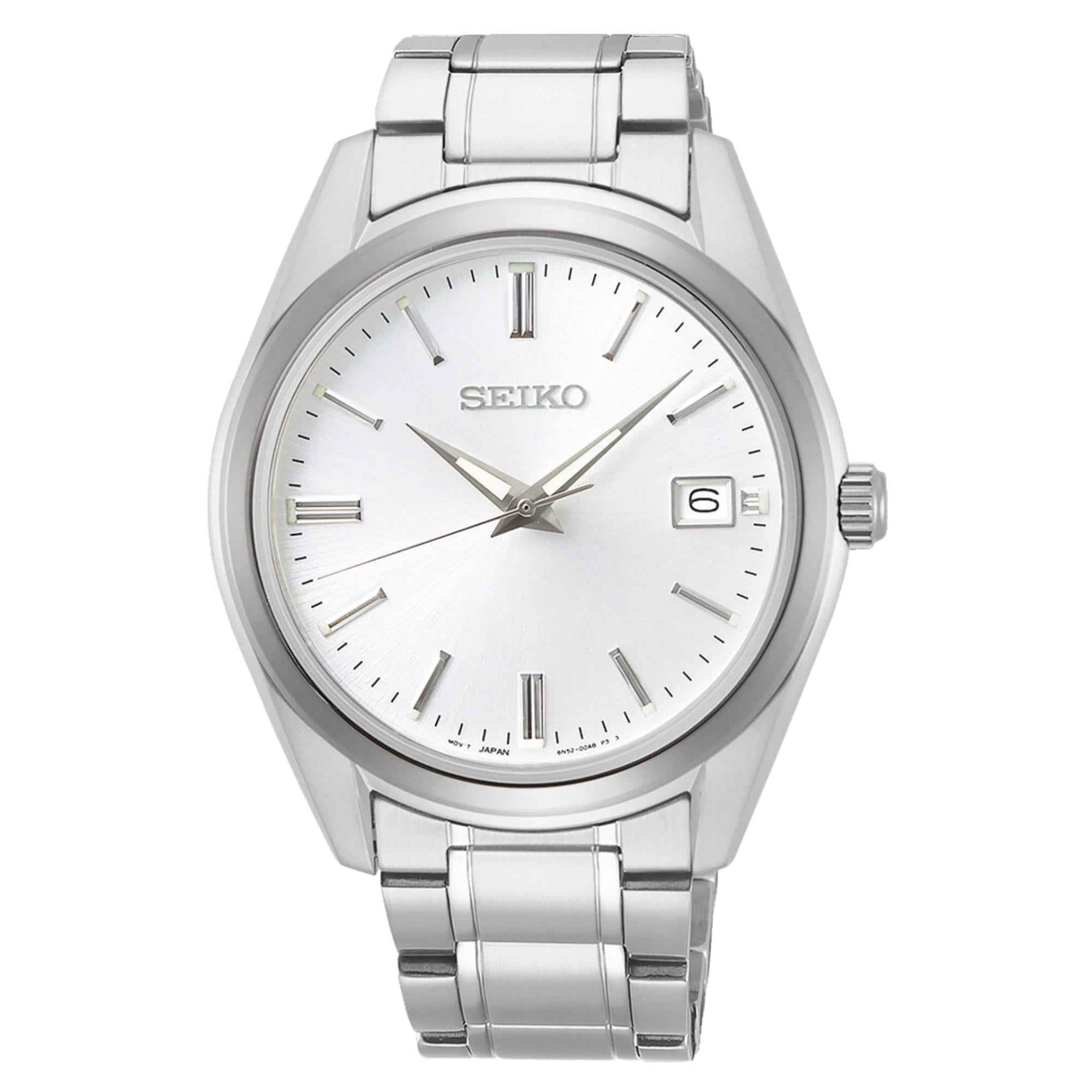 Seiko Conceptual Quartz Silver Sunburst Dial Steel Strap Men's Watch SUR307P1