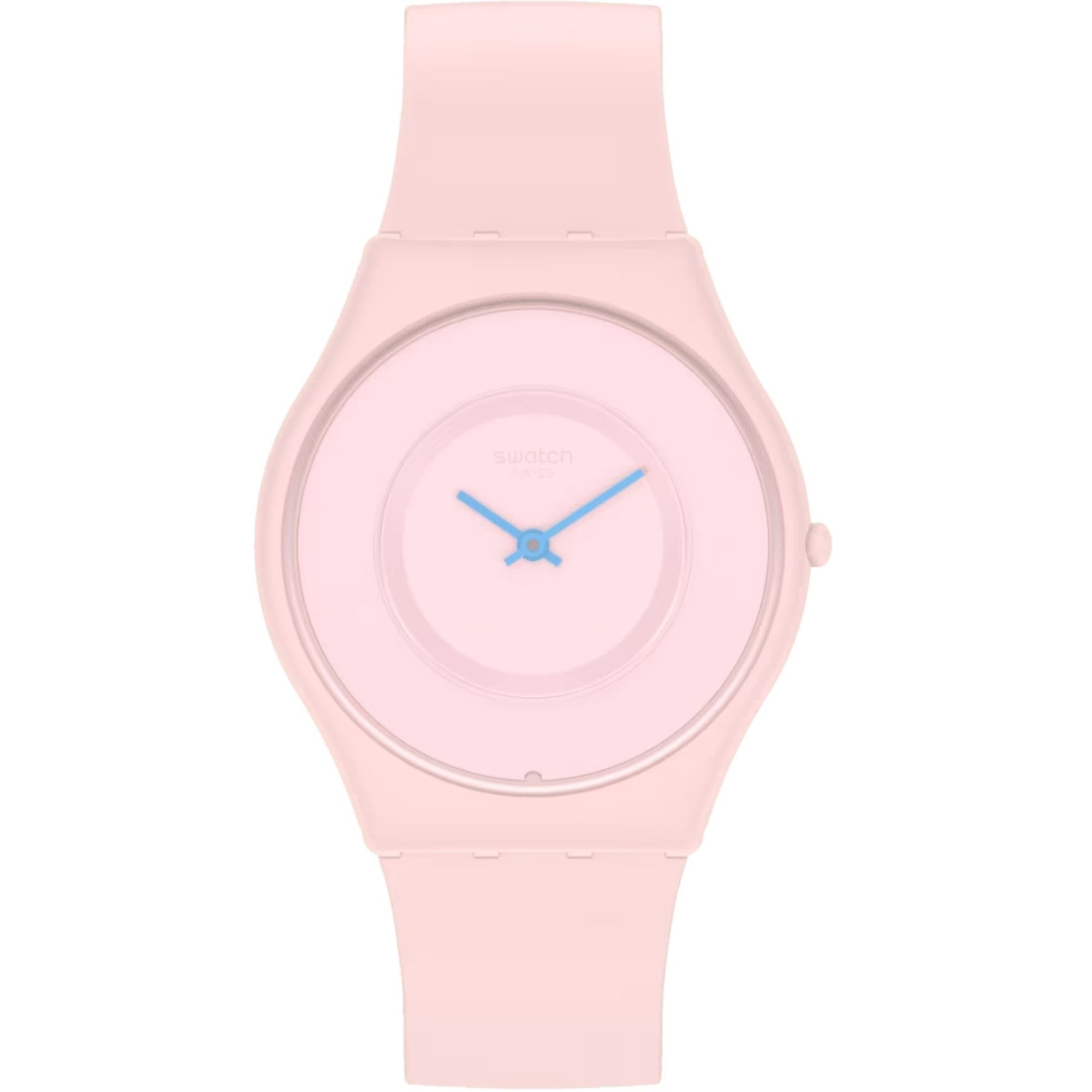Skin Classic Caricia Rose Quartz Pink Dial Pink Silicone Strap Ladies Watch SS09P100