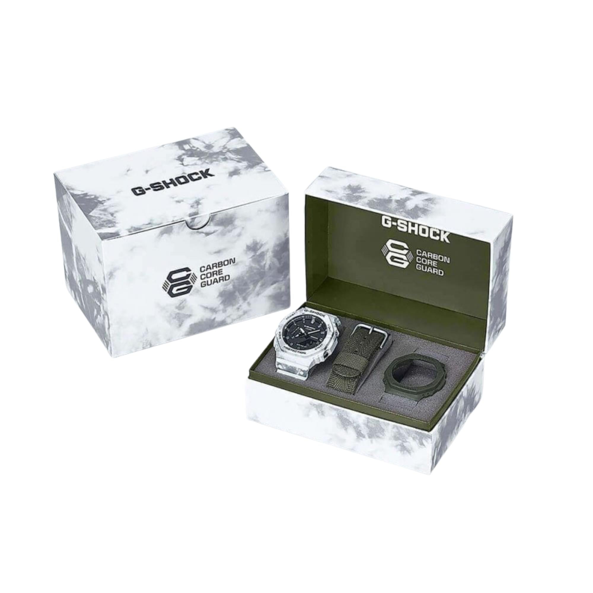 Casio G-Shock Frozen Forest Snow Camo Series Mens Watch GAE-2100GC-7AER