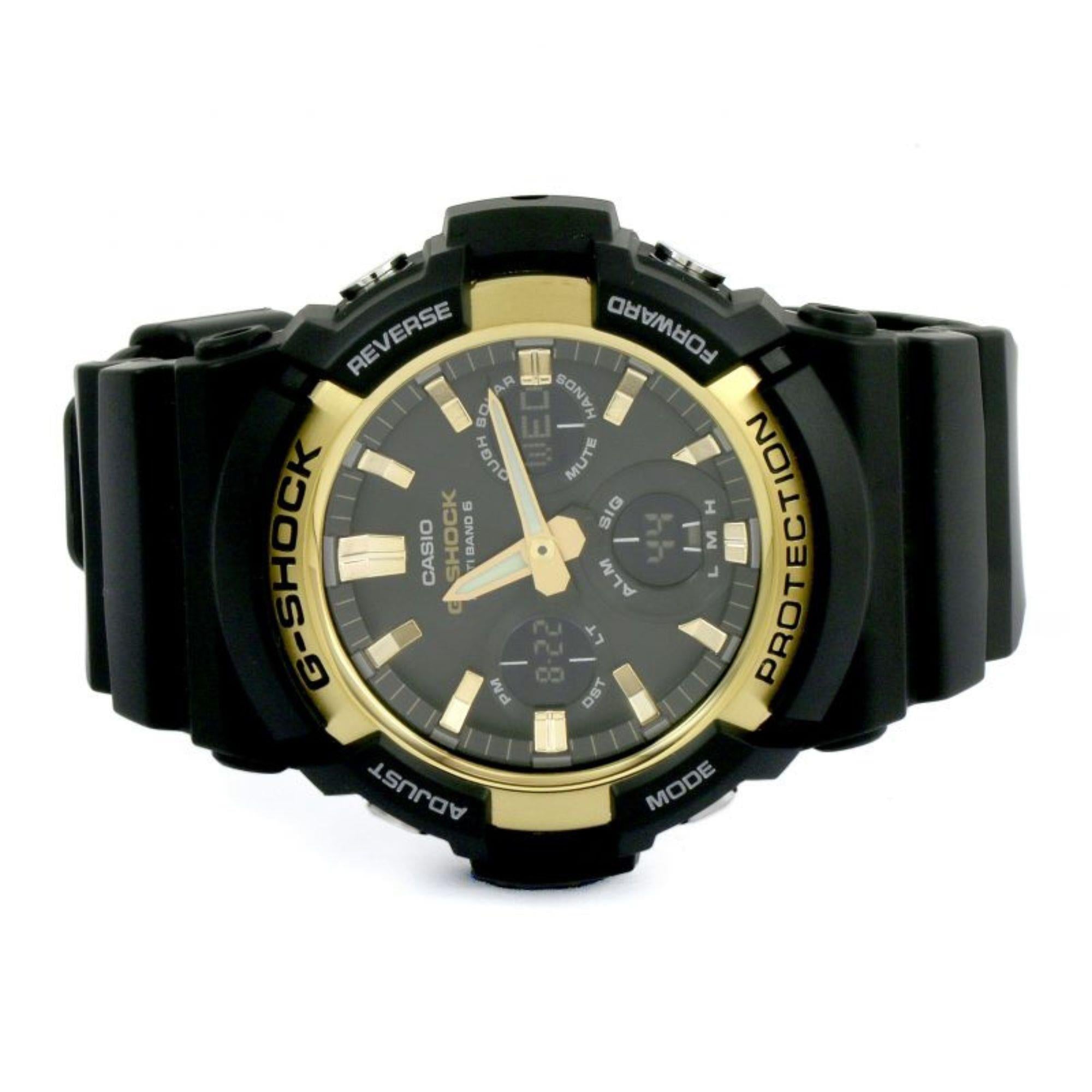 Casio G-Shock Waveceptor Solar Alarm Chronograph Radio Controlled Plastic/Resin Men's Watch GAW-100G-1AER