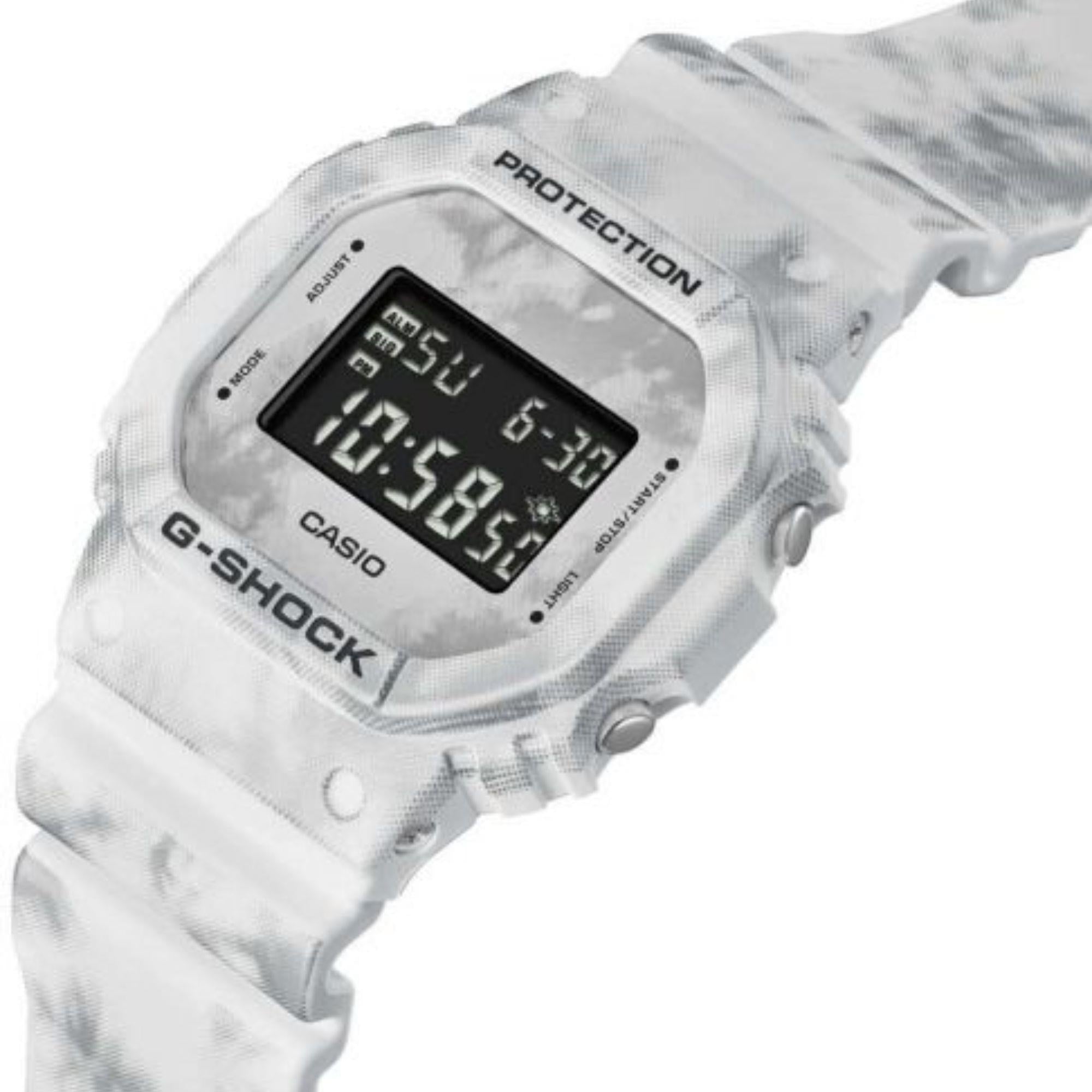 Casio G-Shock Frozen Forest Series Snow Camouflage Quartz Digital Dial Men's Watch DW-5600GC-7ER