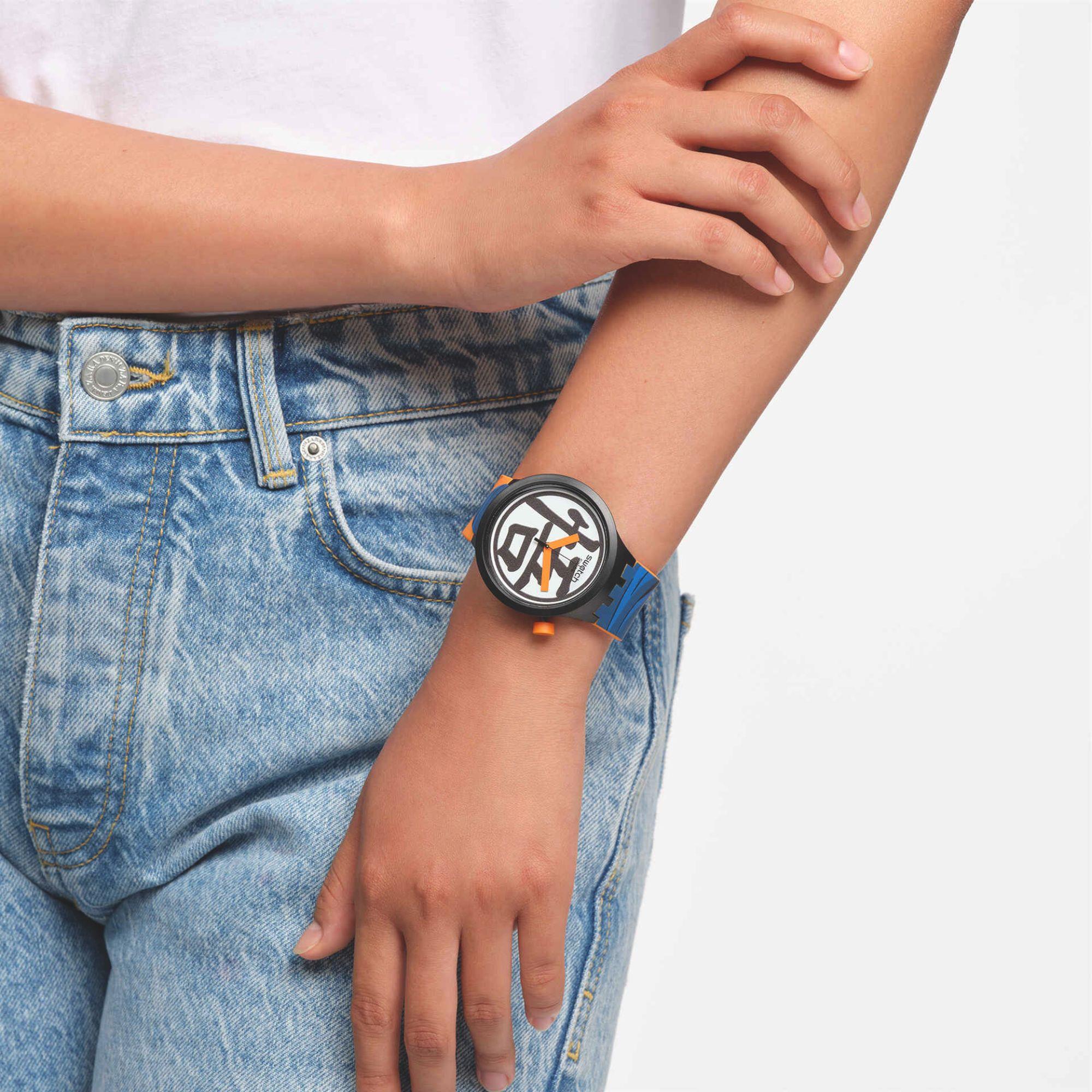 Swatch Dragon Ball X Goku White Dial Unisex Watch SB01Z101