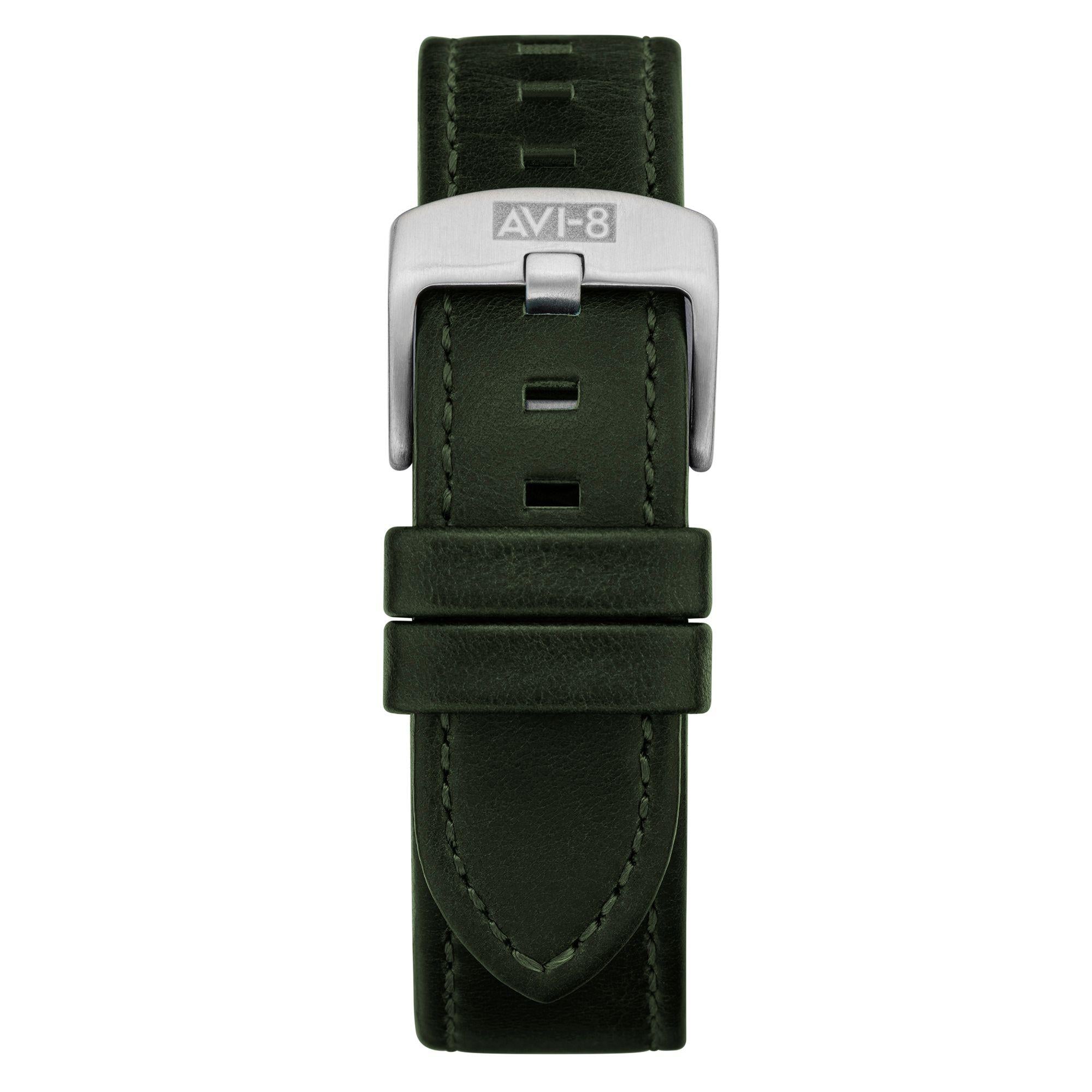AVI-8 Spitfire Type 300 Automatic Olive Green with Additional Strap Mens Watch AV-4073-22