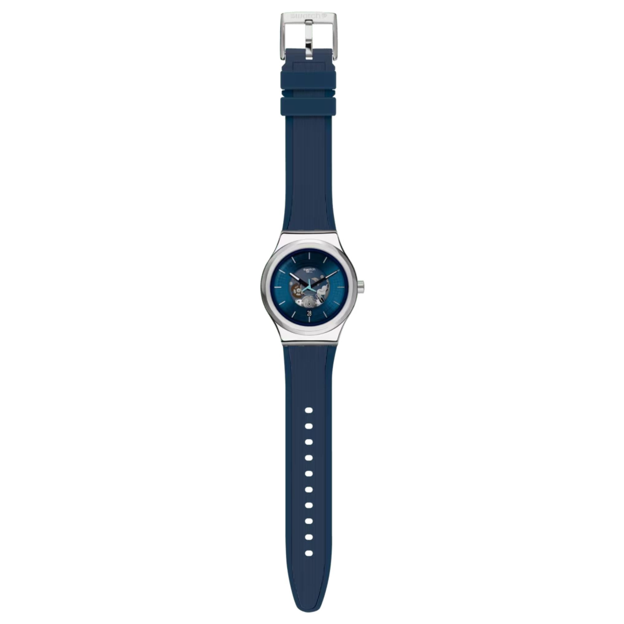 Bluerang Quartz Movement Blue Dial Rubber Bracelet Men's Watch YIS430