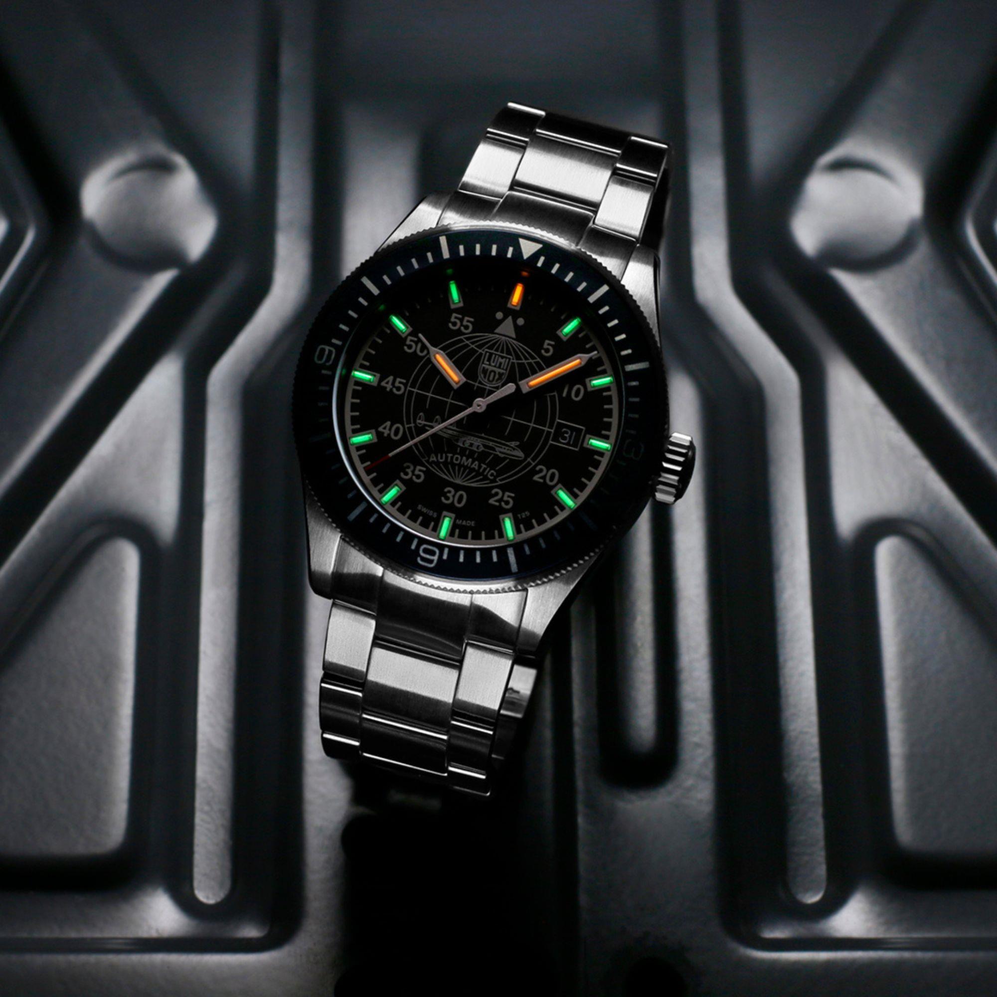 Luminox Constellation 9600 Series Black Dial Stainless Steel Bracelet Men's Watch XA.9601.M