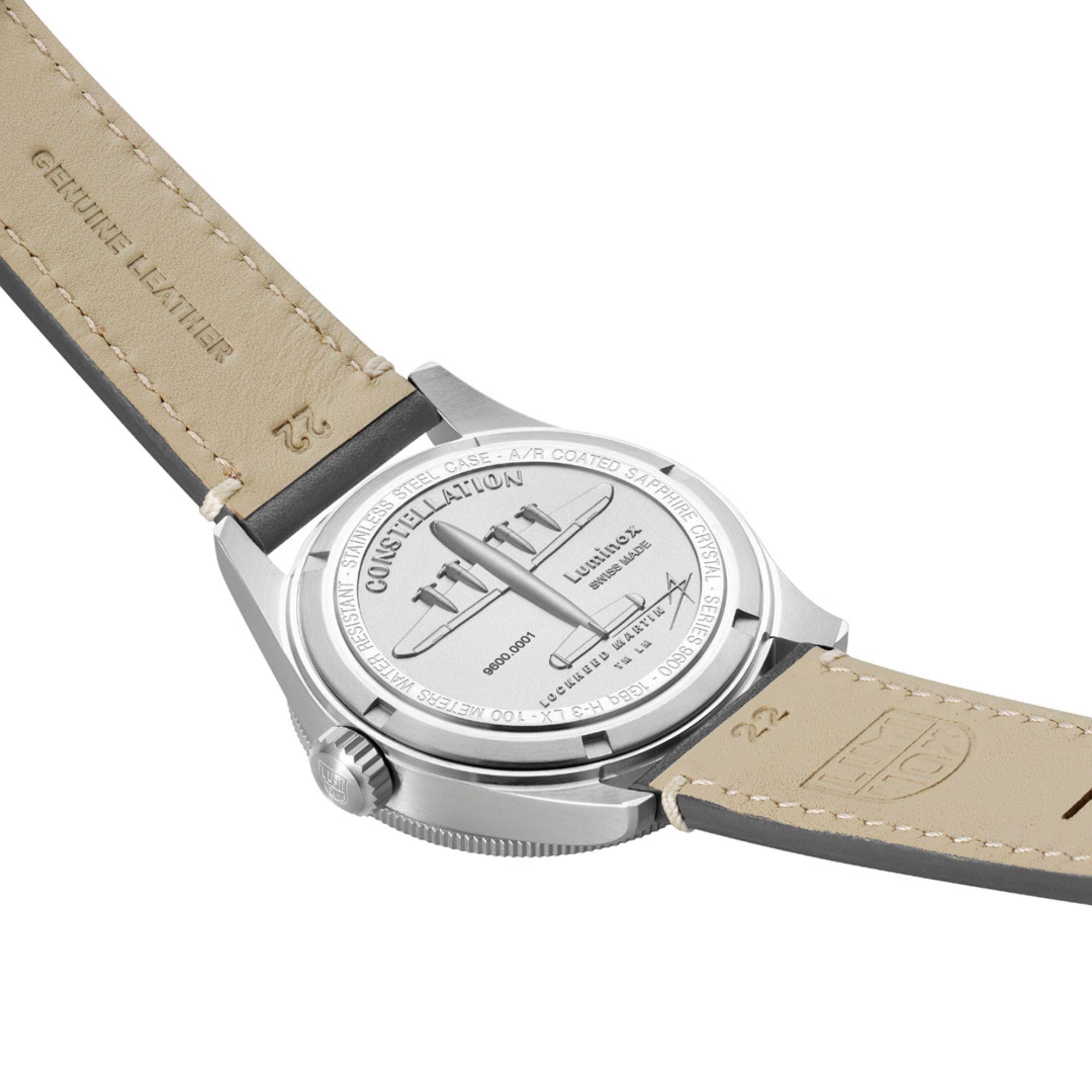 Luminox Air Automatic Constellation 9600 Series Grey Dial Leather Strap Men's Watch XA.9602