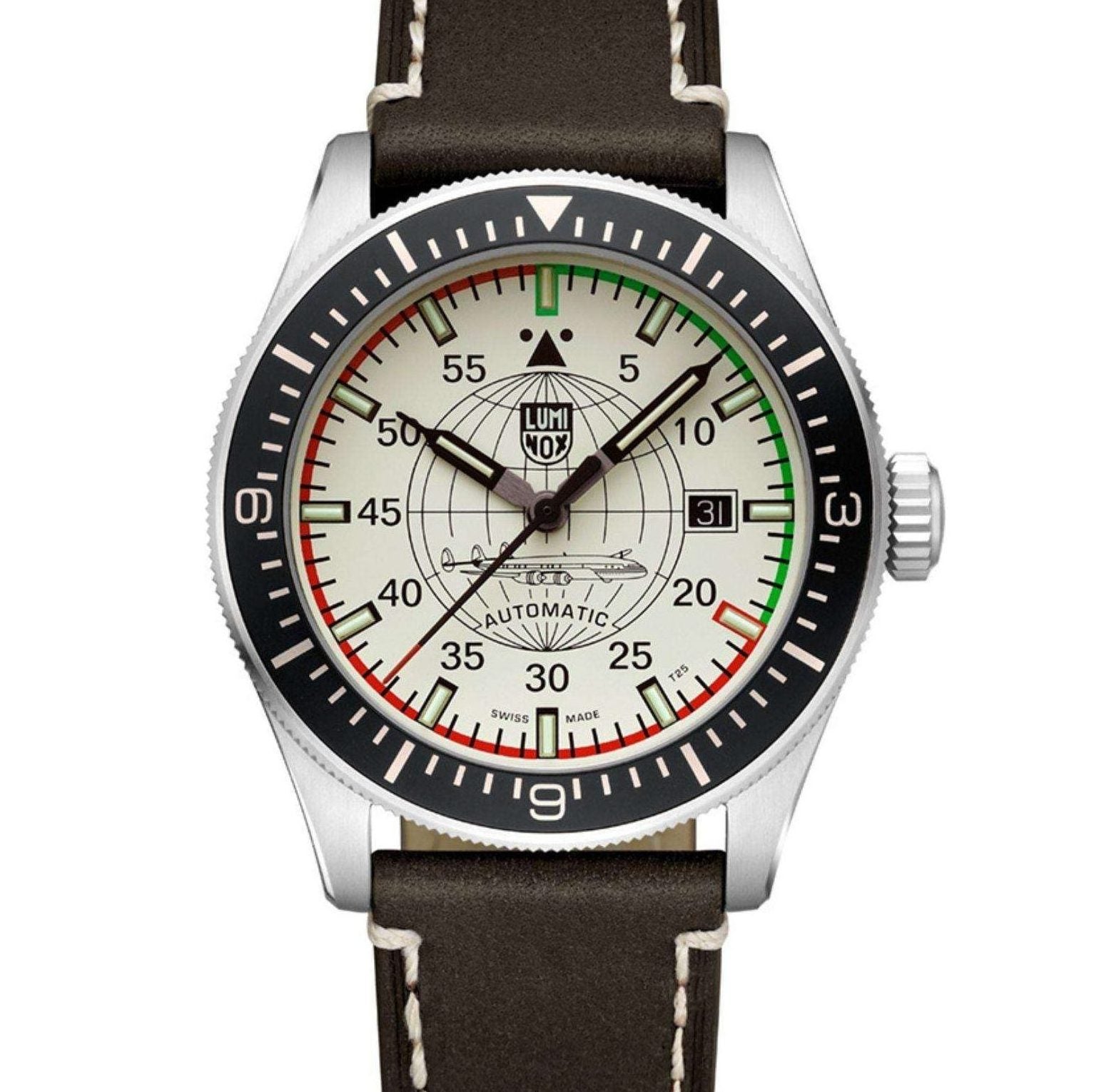 Luminox Constellation Cream Dial Brown Leather Strap Men's Watch XA.9607