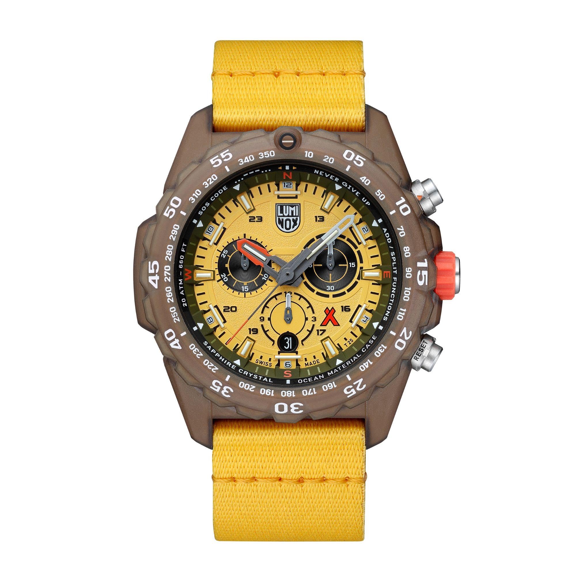 Luminox Bear Grylls Survival 3740 Tide Eco Master Series Yellow Dial Men's Watch XB.3745.ECO