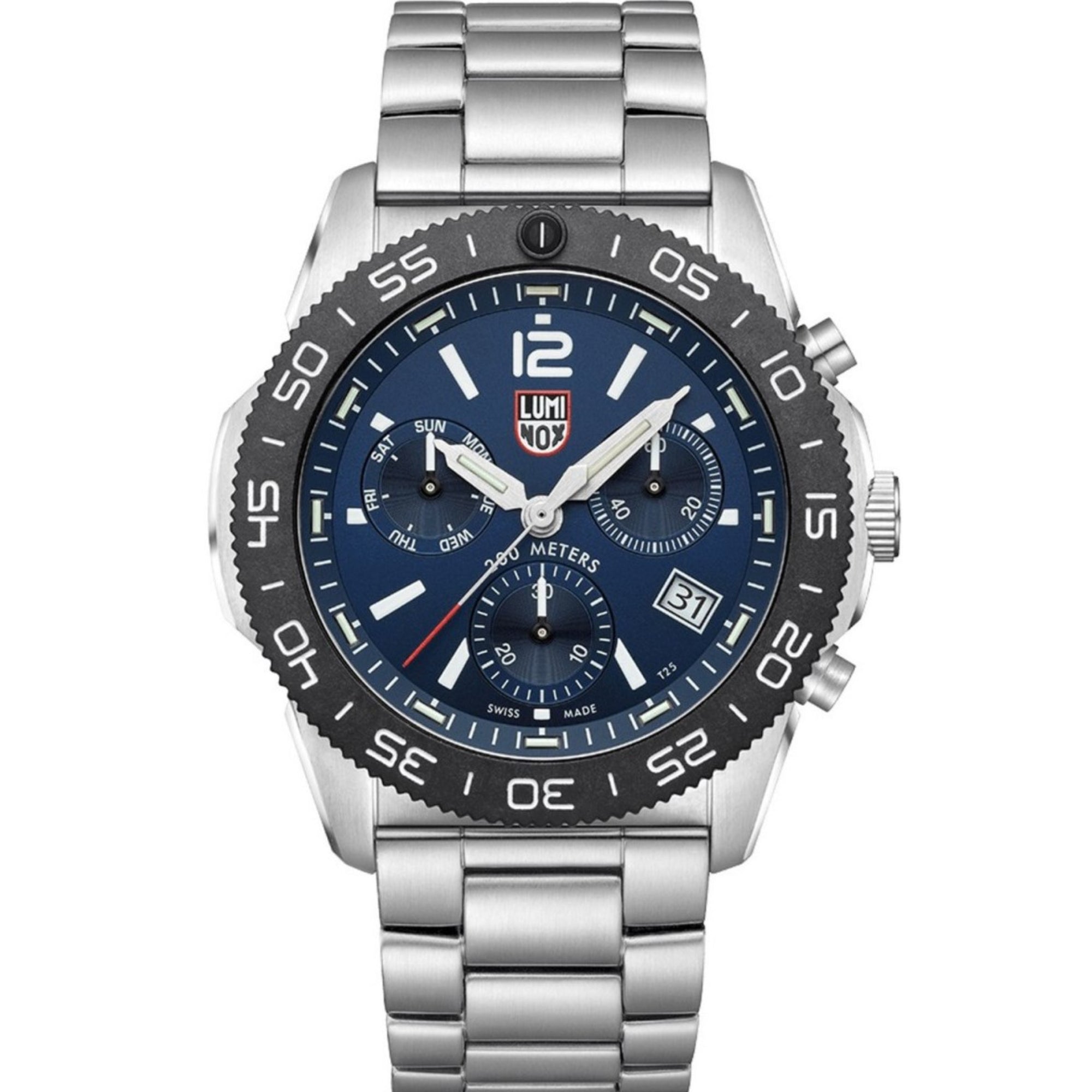 Luminox Pacific Diver Chronograph Blue Dial Steel Strap Men's Watch XS.3144