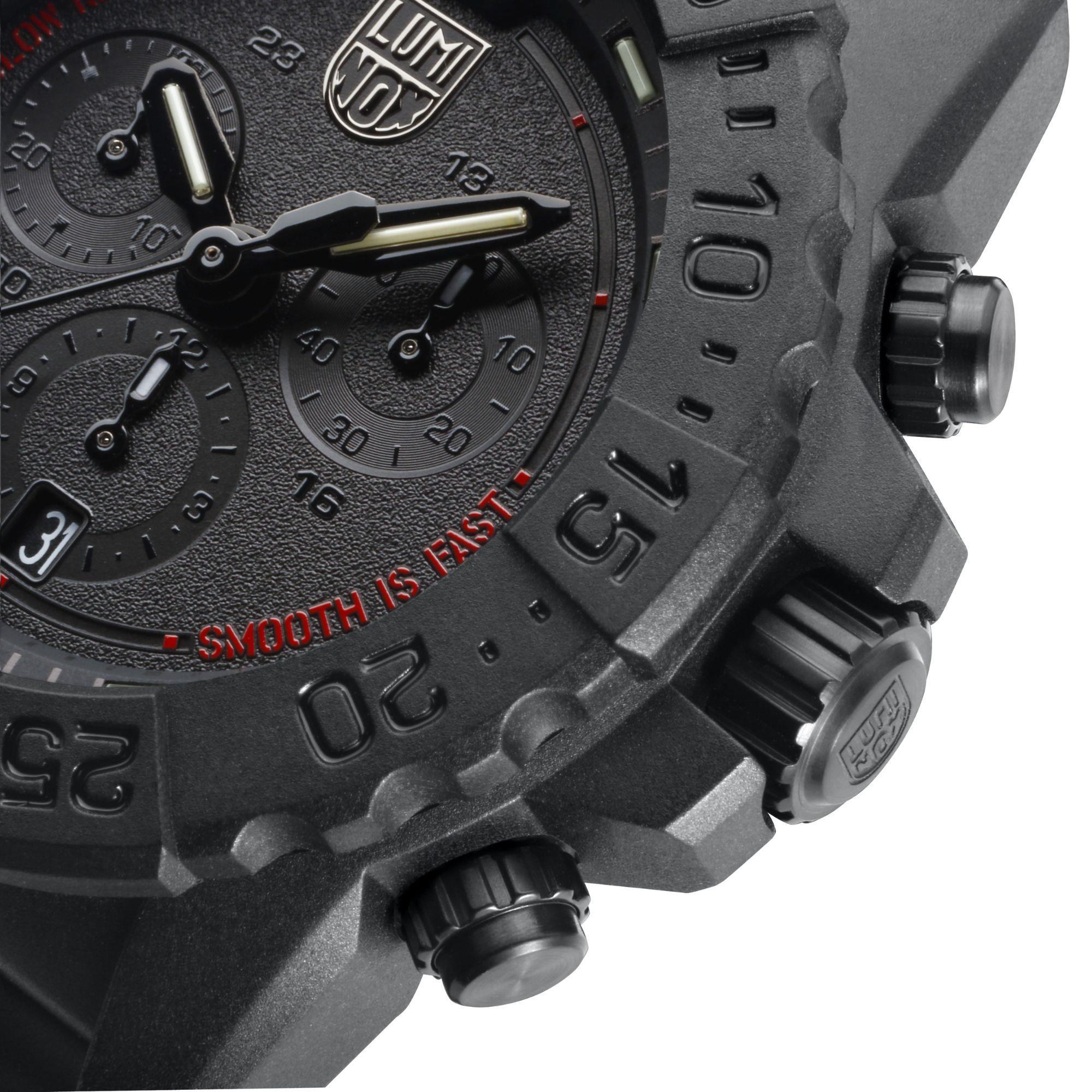 Luminox Navy Seal Chrono Black Dial Black Rubber Strap Men's Watch XS.3581.SIS