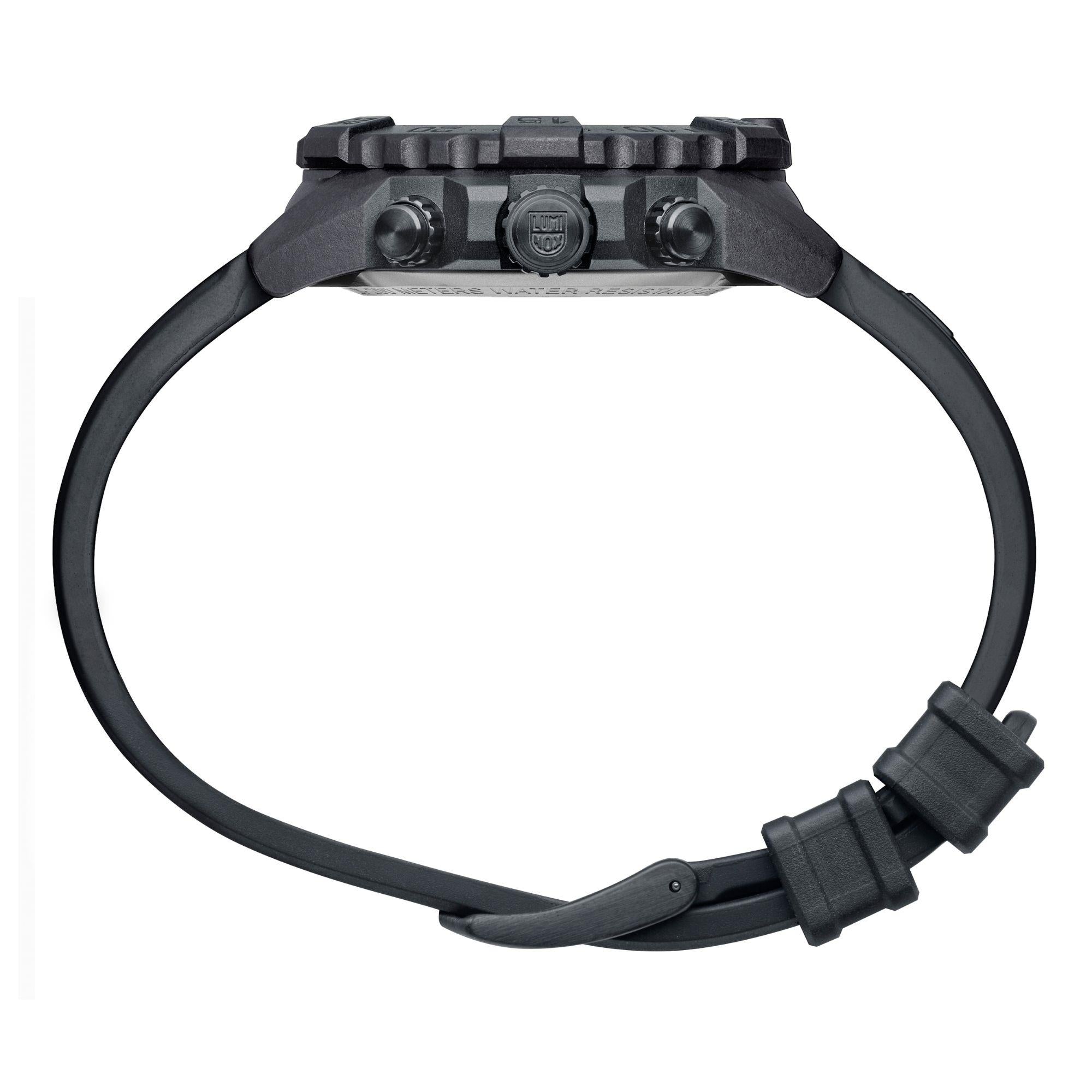 Luminox Navy Seal Chrono Black Dial Black Rubber Strap Men's Watch XS.3581.SIS