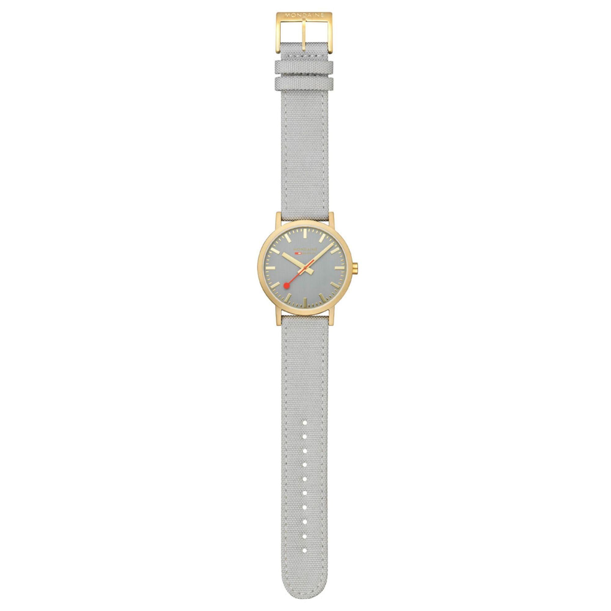 Mondaine Classic Grey Dial Grey Strap Unisex Watch A660.30360.80SBU