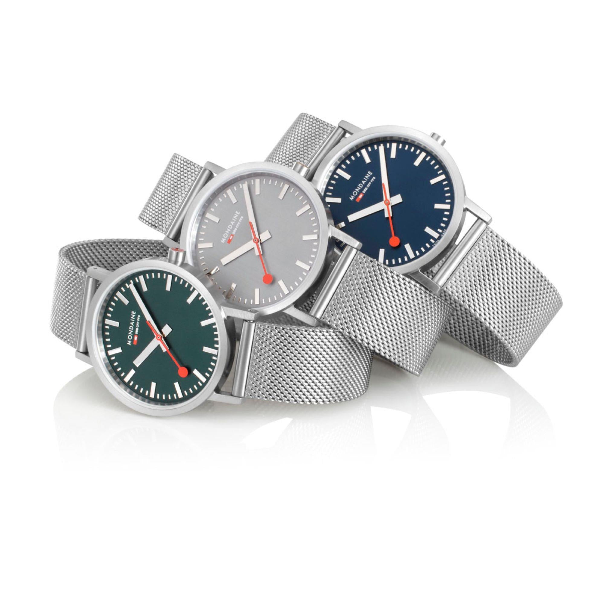 Mondaine Classic Deep Ocean Blue Dial Mesh Bracelet Unisex Watch A660.30314.40SBJ