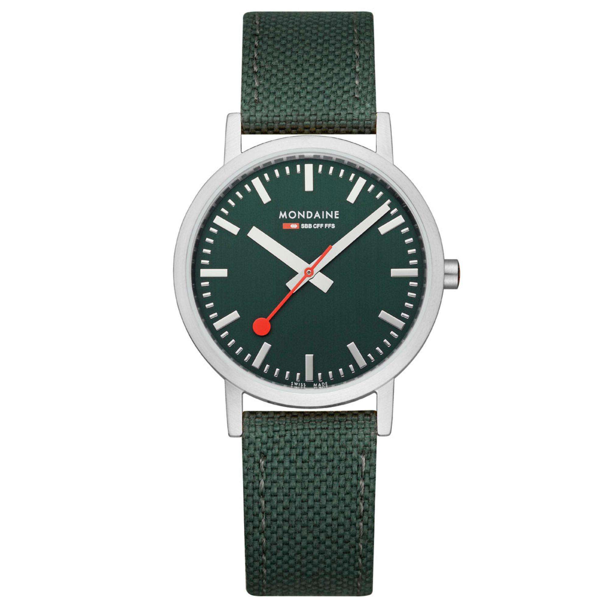 Mondaine Classic Forest Green Dial Unisex Bracelet Watch A660.30314.60SBF