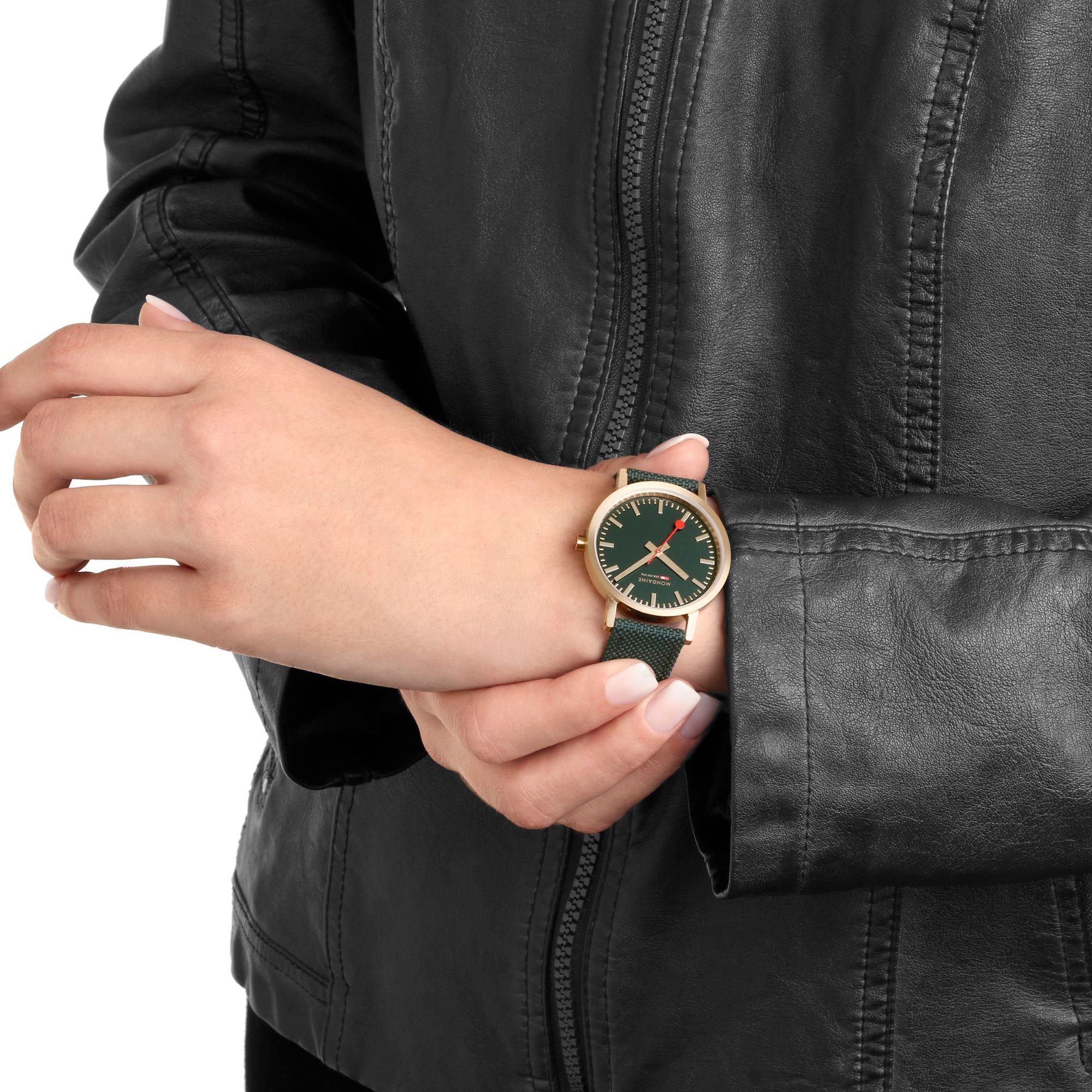 Mondaine Classic Forest Green Dial Unisex Watch A660.30314.60SBS