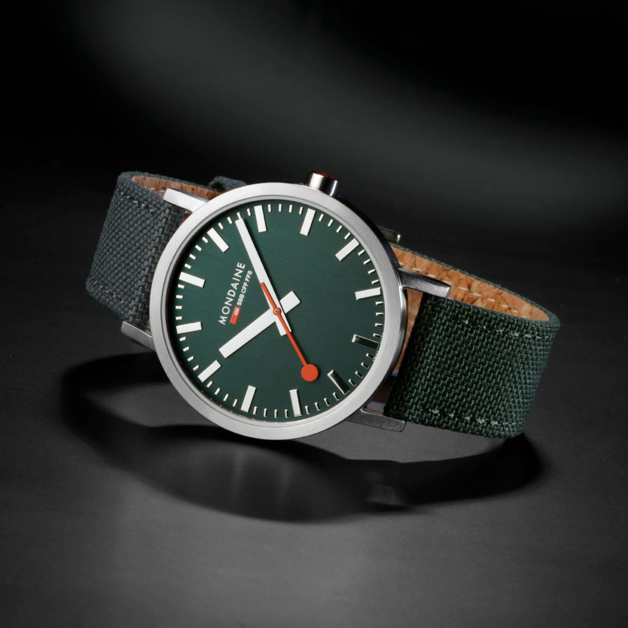 Mondaine Classic Forest Green Dial Unisex Watch A660.30360.60SBF
