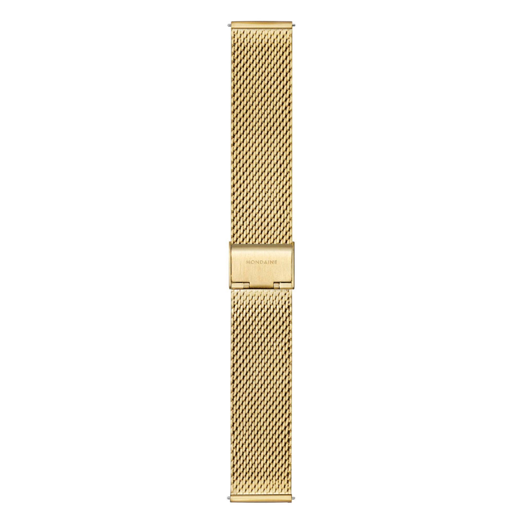 Mondaine Classic IP Gold Mesh Bracelet Green Dial Unisex Watch A660.30360.60SBM