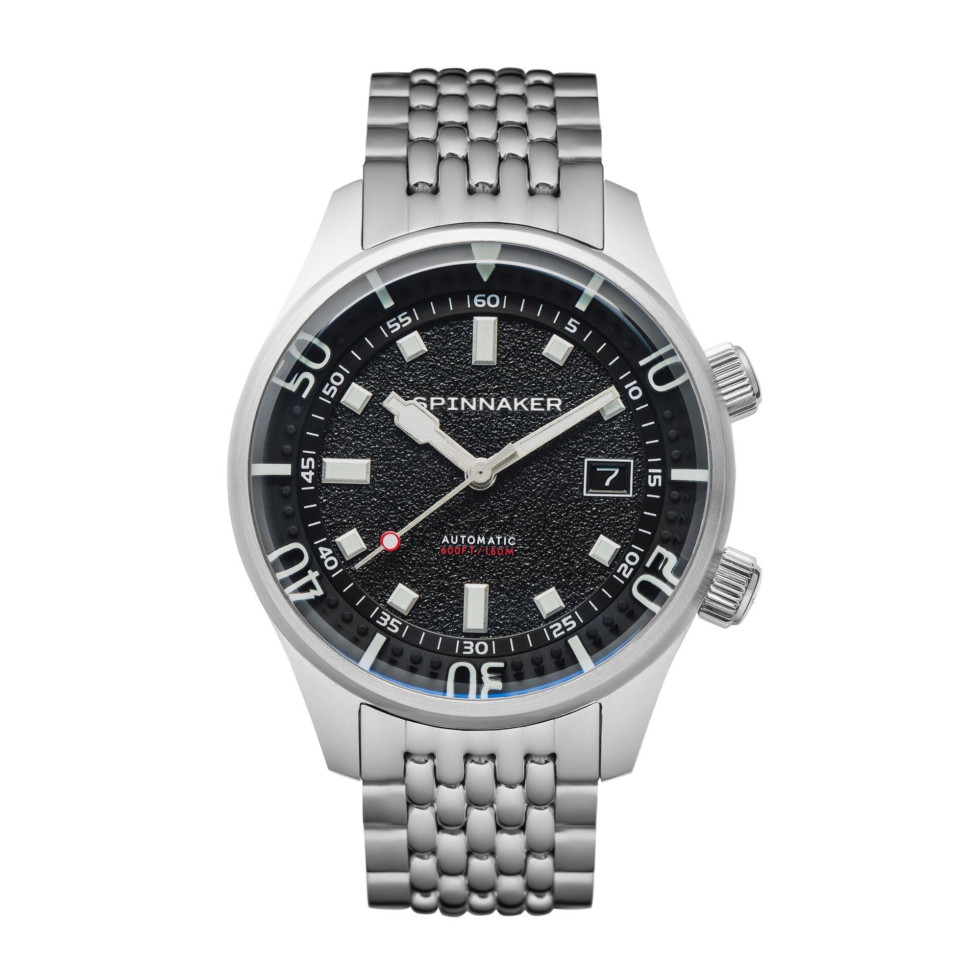 Spinnaker Bradner Petrol Black Dial Stainless Steel Bracelet Mens Watch SP-5062-11