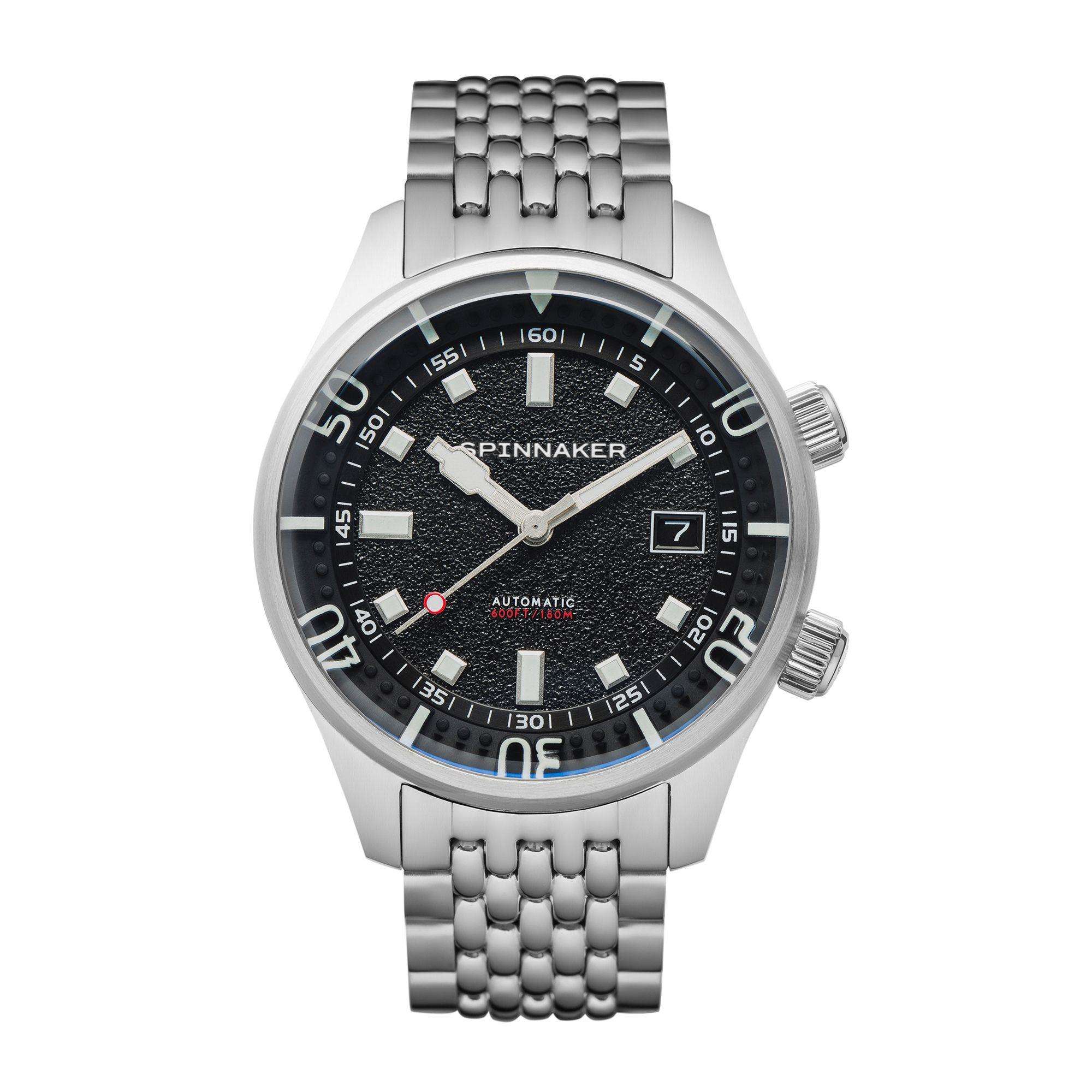 Spinnaker Bradner Petrol Black Dial Stainless Steel Bracelet Mens Watch SP-5062-11