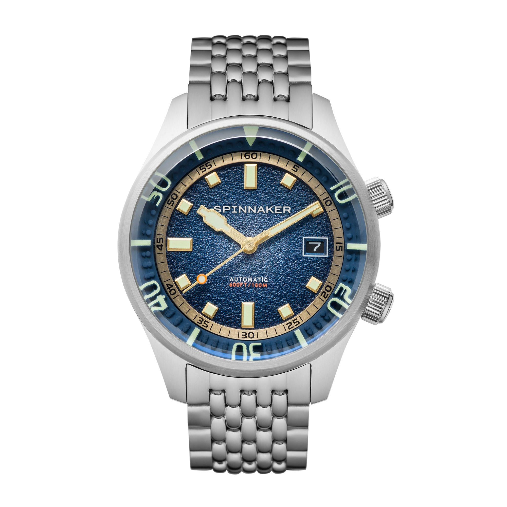 Spinnaker Bradner Pacific Blue Dial Stainless Steel Bracelet Mens Watch SP-5062-22