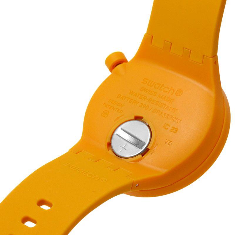 Swatch Fresh Orange Skeleton Dial & Orange Strap Unisex Watch SB01O101