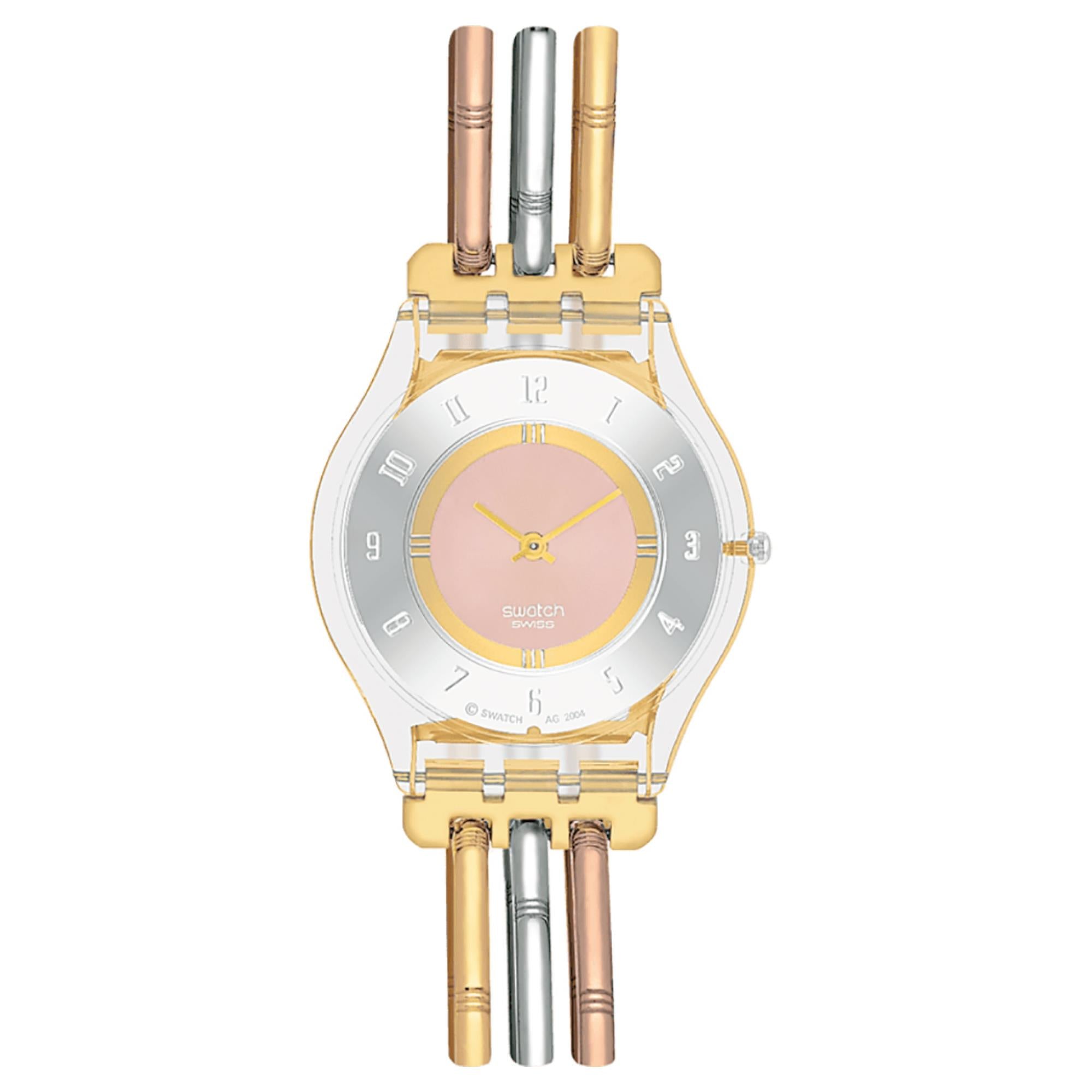 Swatch Skin Class 'Tri-Gold Again' Quartz Ladies Watch SS08K101A