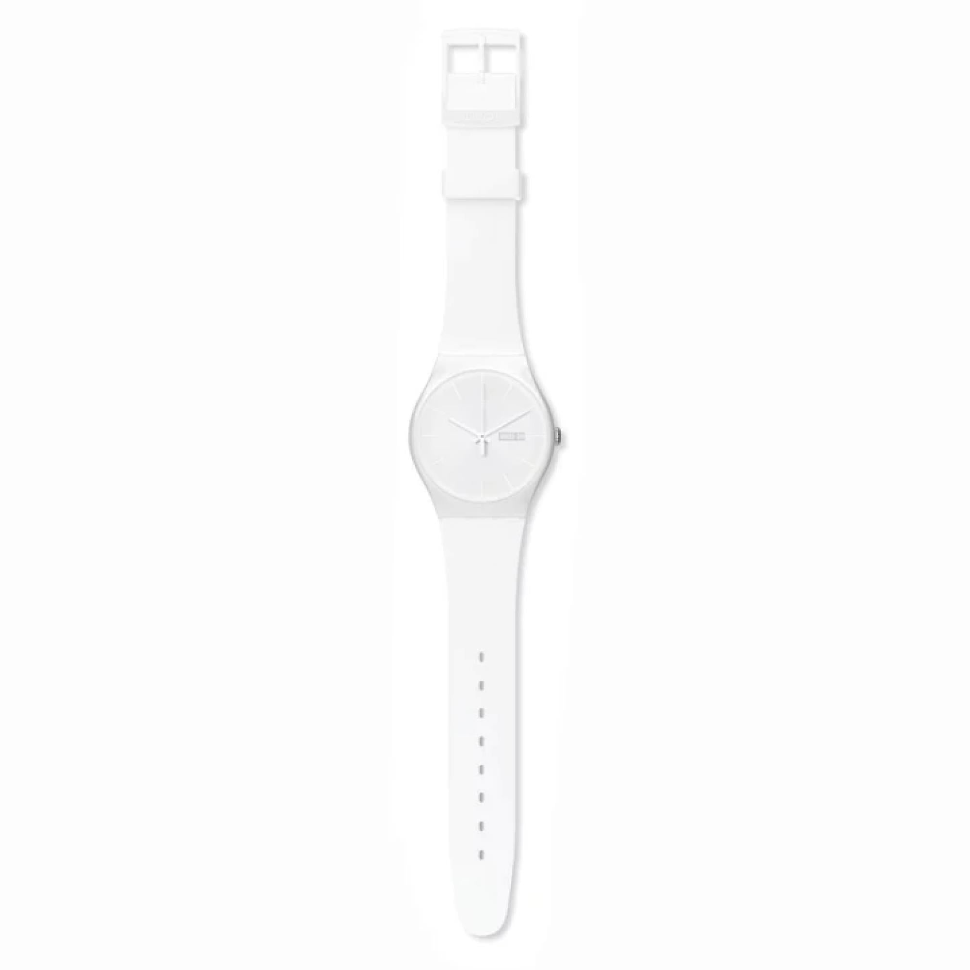 Swatch New Gent 'White Rebel Again' Quartz Watch SO29W704