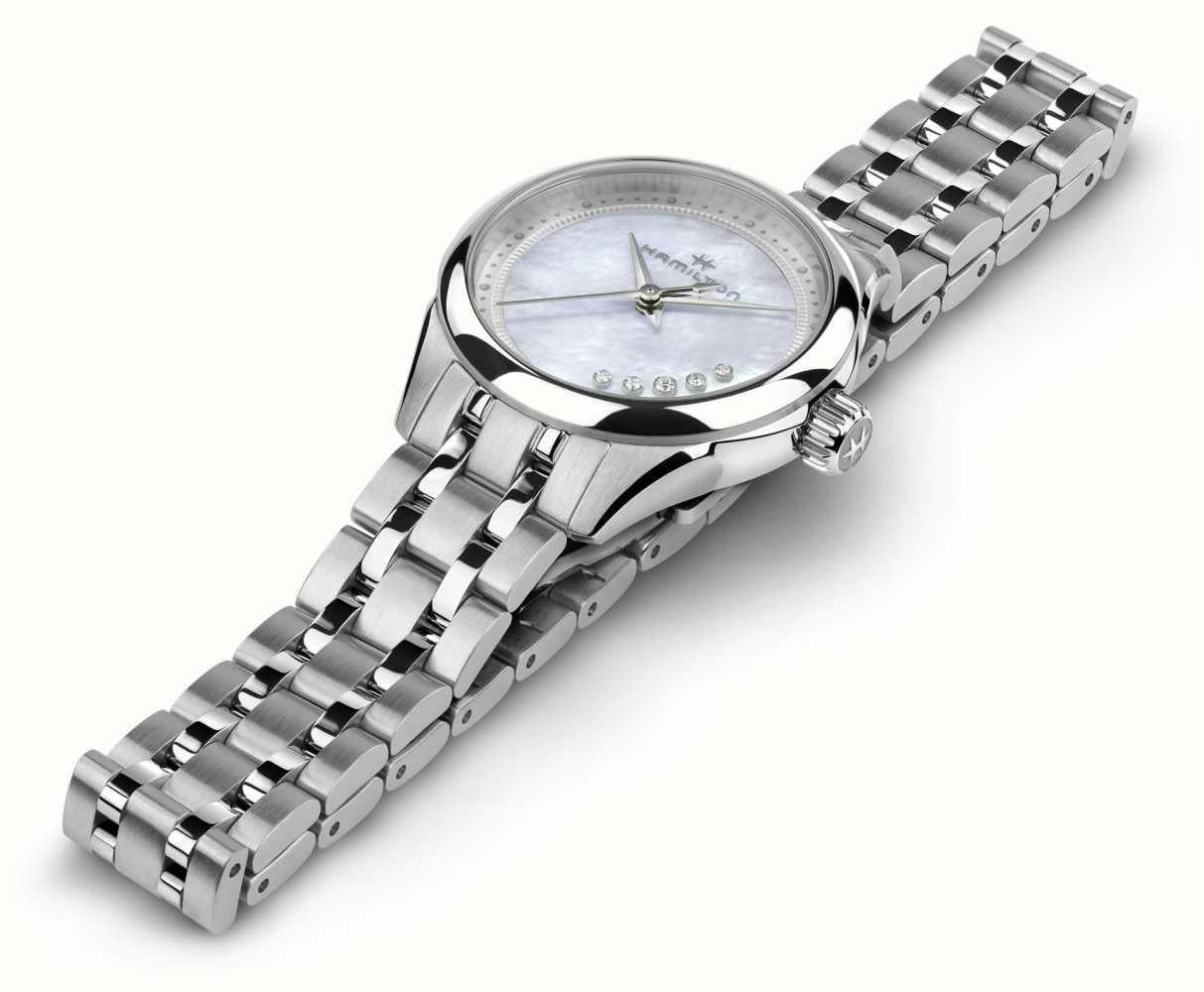 Hamilton Diamond Set Mother of Pearl Dial Ladies Watch H32111190