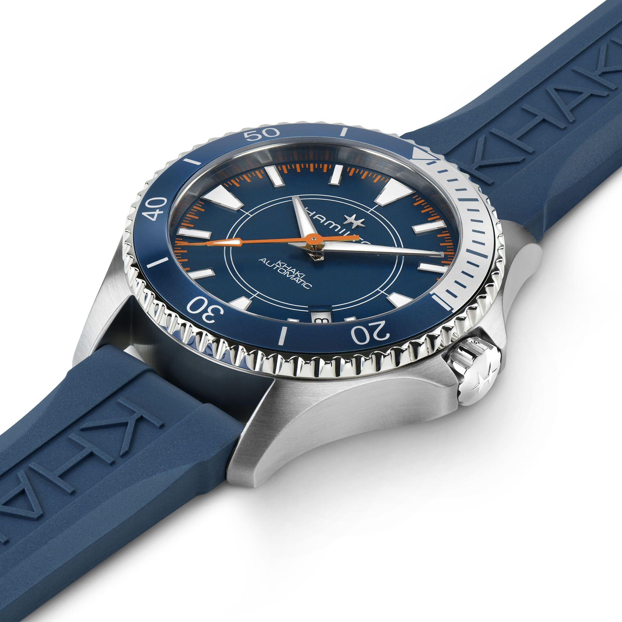 Hamilton Khaki Special Edition Syroco Scuba Automatic Blue Dial Blue Silicone Strap Men's Watch H82385340