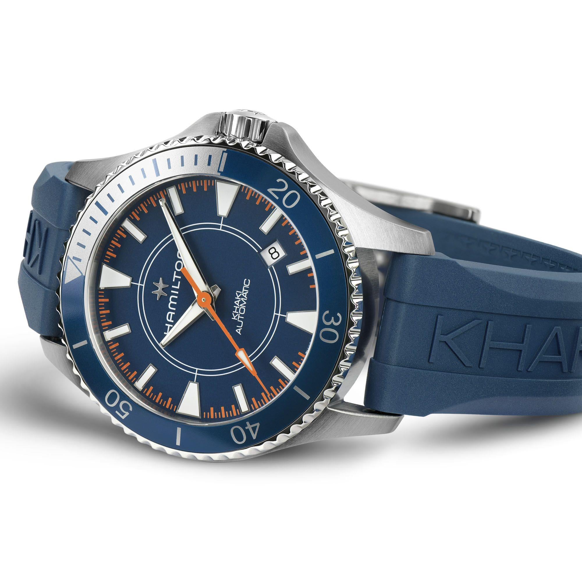 Hamilton Khaki Special Edition Syroco Scuba Automatic Blue Dial Blue Silicone Strap Men's Watch H82385340