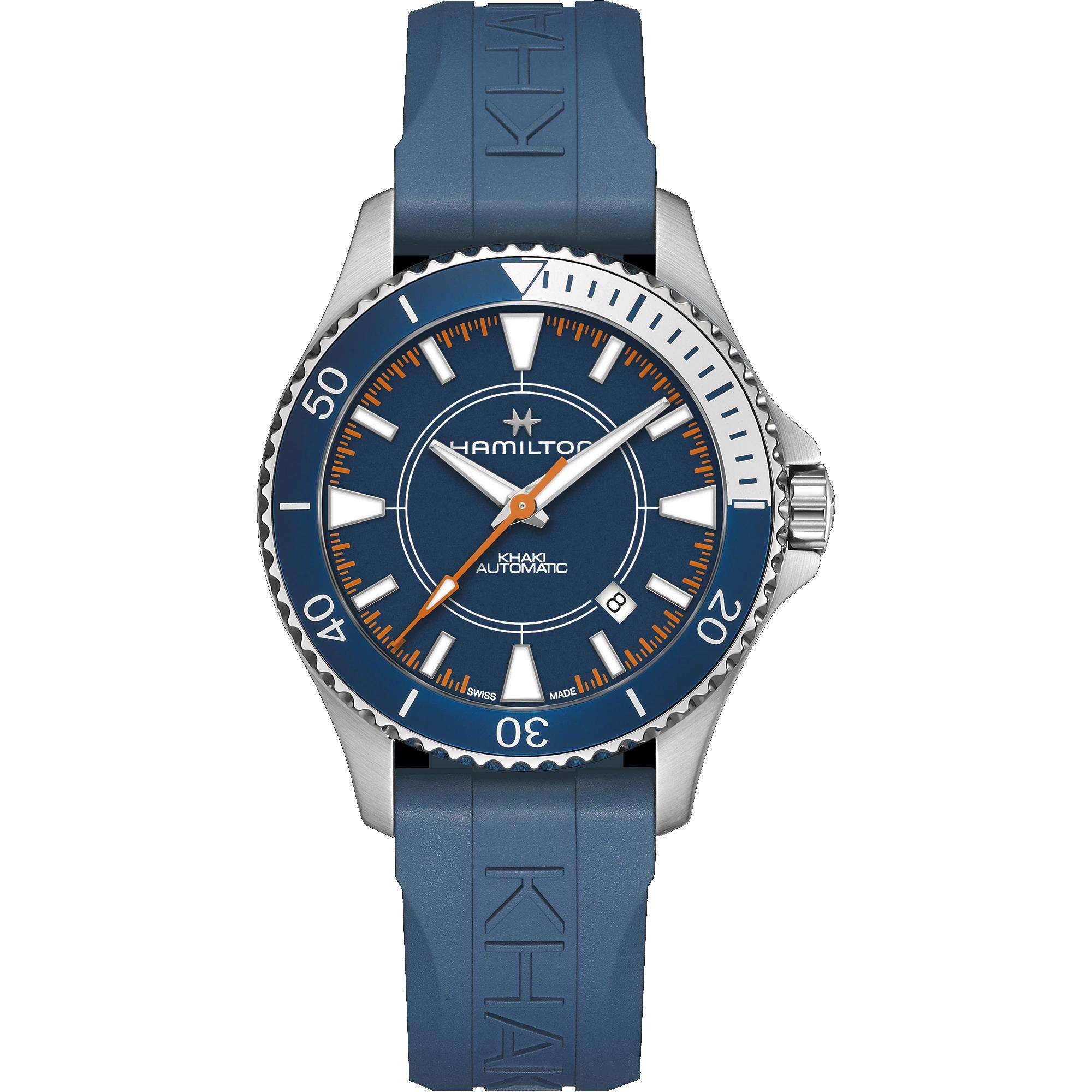 Hamilton Khaki Special Edition Syroco Scuba Automatic Blue Dial Blue Silicone Strap Men's Watch H82385340