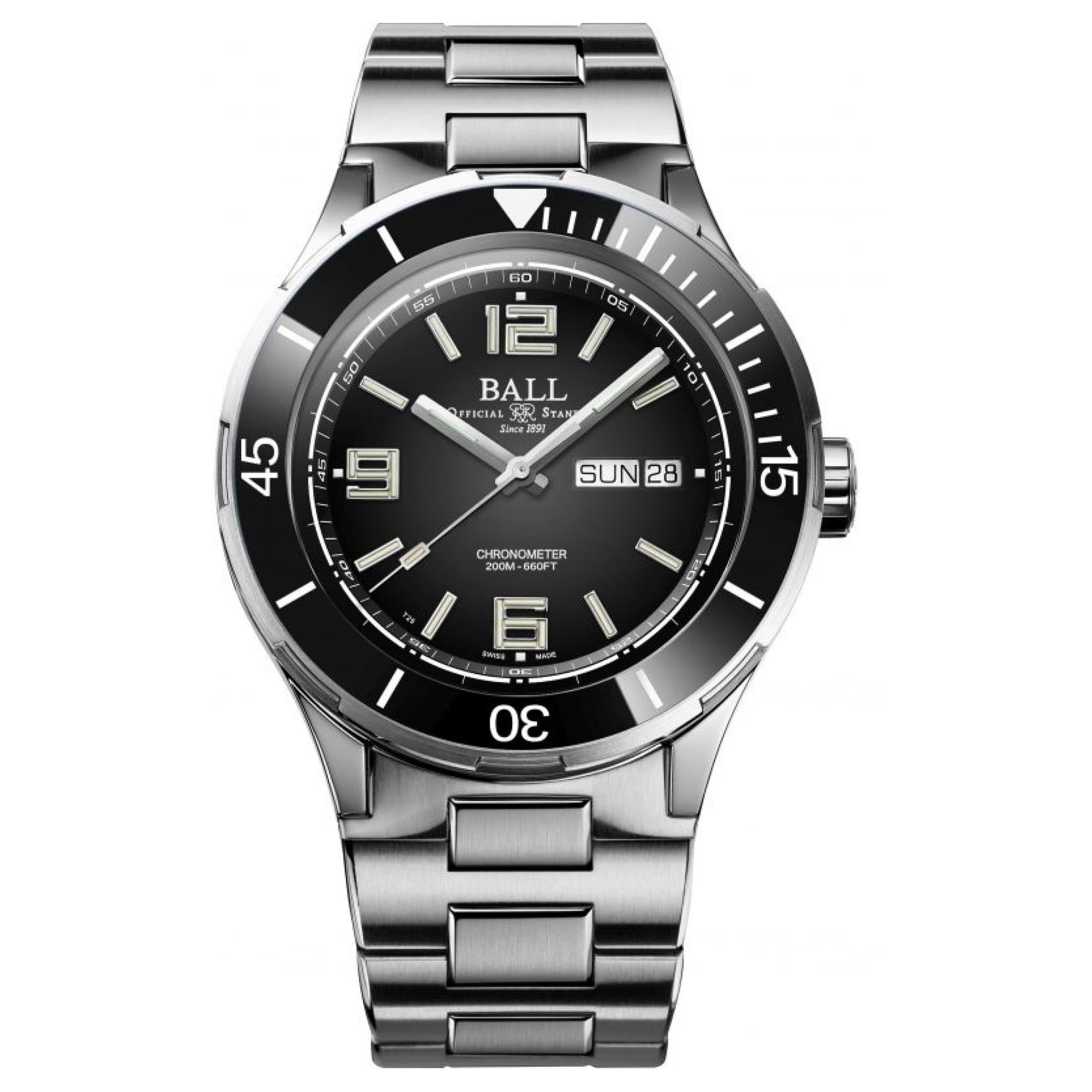 BALL Roadmaster Archangel 40mm Black Dial Automatic Mens Watch DM3030B-S12CJ-BK