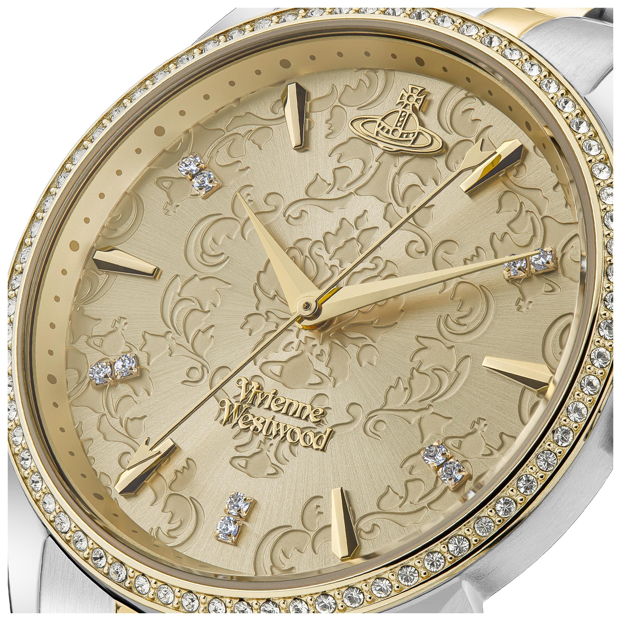Vivienne Westwood The Wallace Champagne Dial Two Tone Stainless Steel Bracelet Ladies Watch VV208CPSG