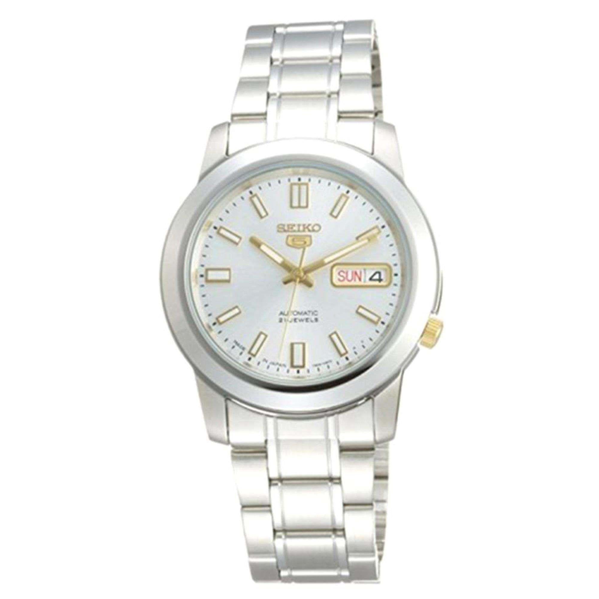 Seiko 5 Automatic Silver Dial Stainless Steel Strap Men's Watch SNKK09K1