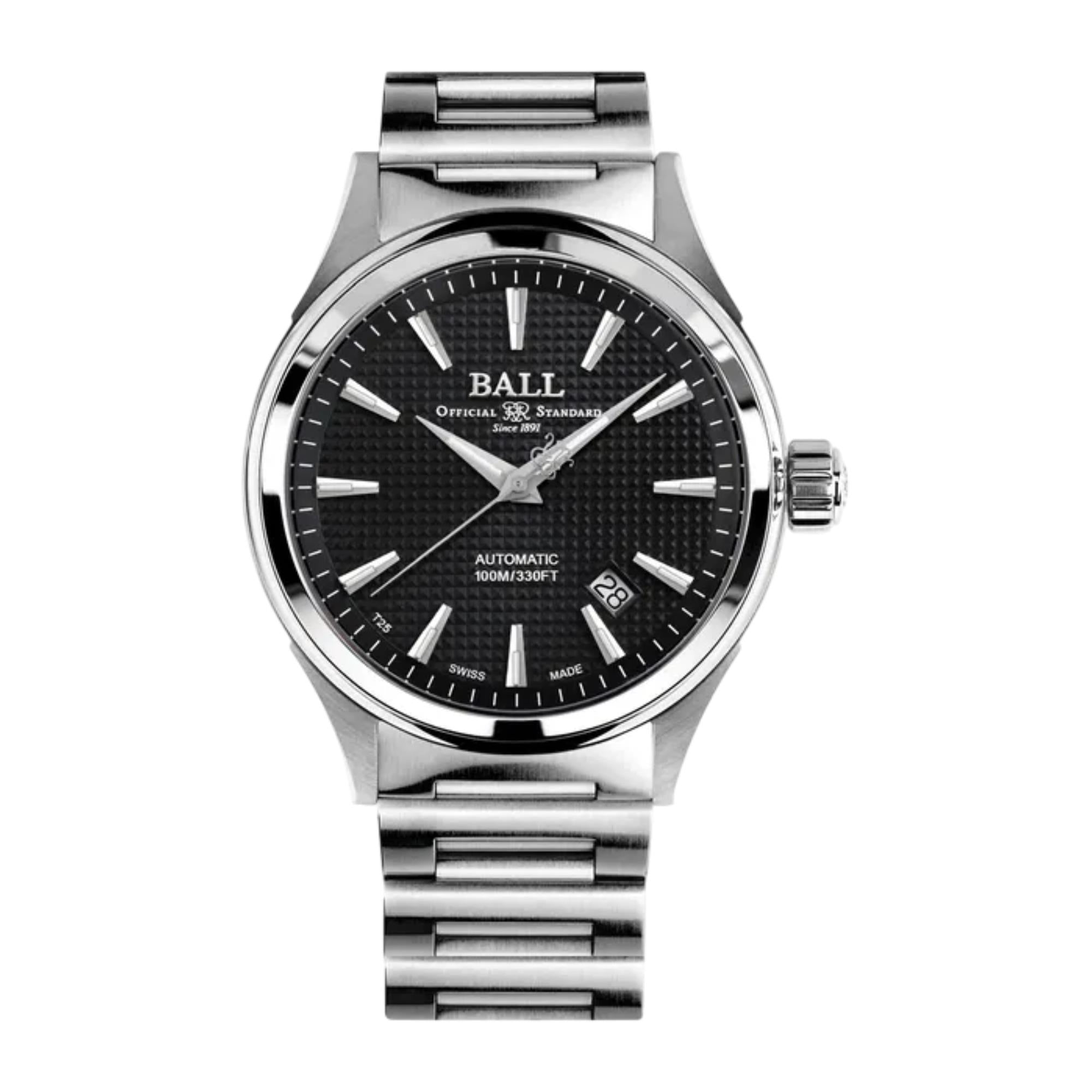 Ball Fireman Victory Black Dial Stainless Steel Bracelet Men’s Watch NM2098C-S5J-BK