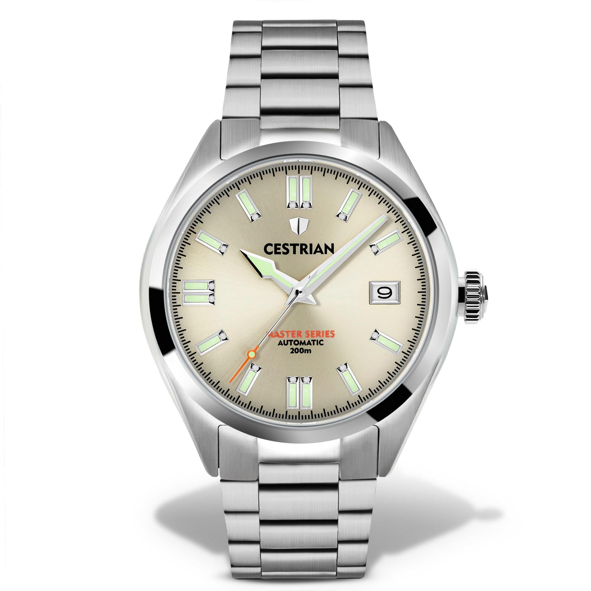 Cestrian Master Series V2 Champagne Dial Steel Bracelet Automatic Men's Watch CM511B0660