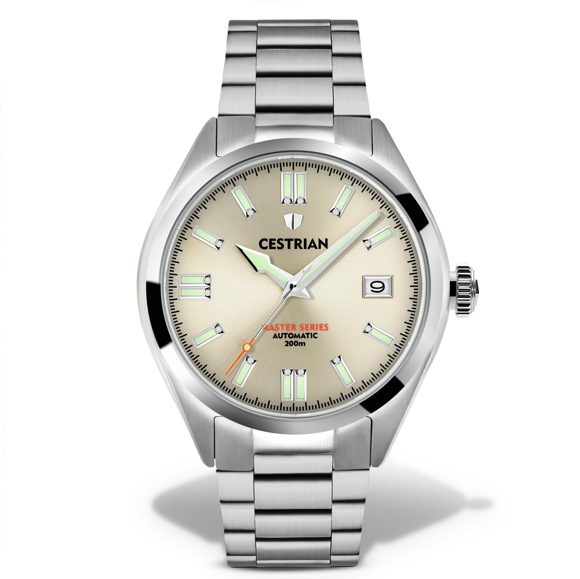 Cestrian Master Series V2 Champagne Dial Steel Bracelet Automatic Men's Watch CM511B0660