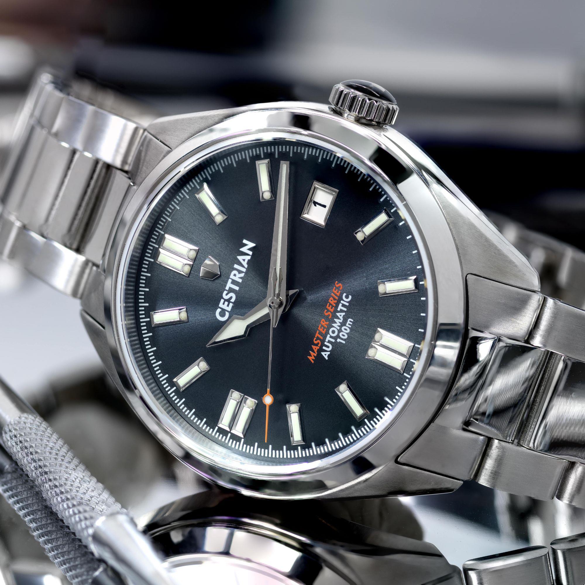 Cestrian Master Series Grey Dial Steel Bracelet Automatic Men's Watch CM911B0660V1