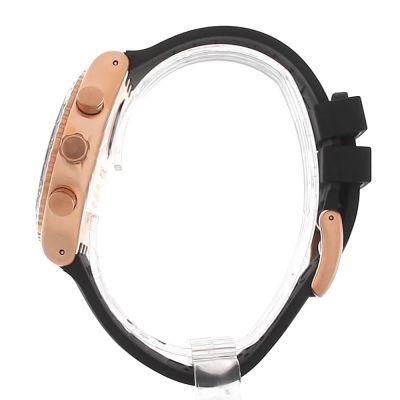 Swatch Stain Sheen Black Dial Black Rubber Strap Unisex Watch YVG410