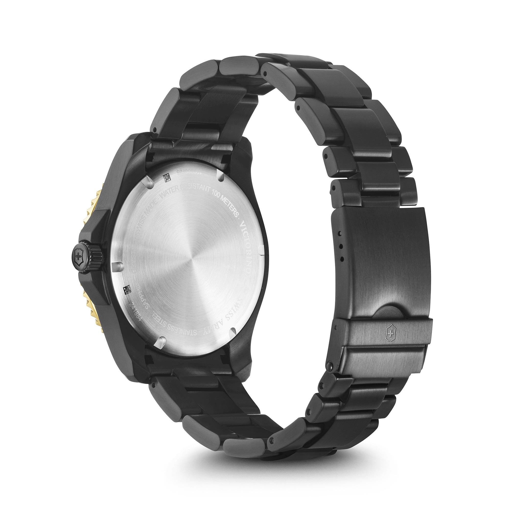 Victorinox Maverick Black Dial Black Stainless Steel Bracelet Men's Watch 241884