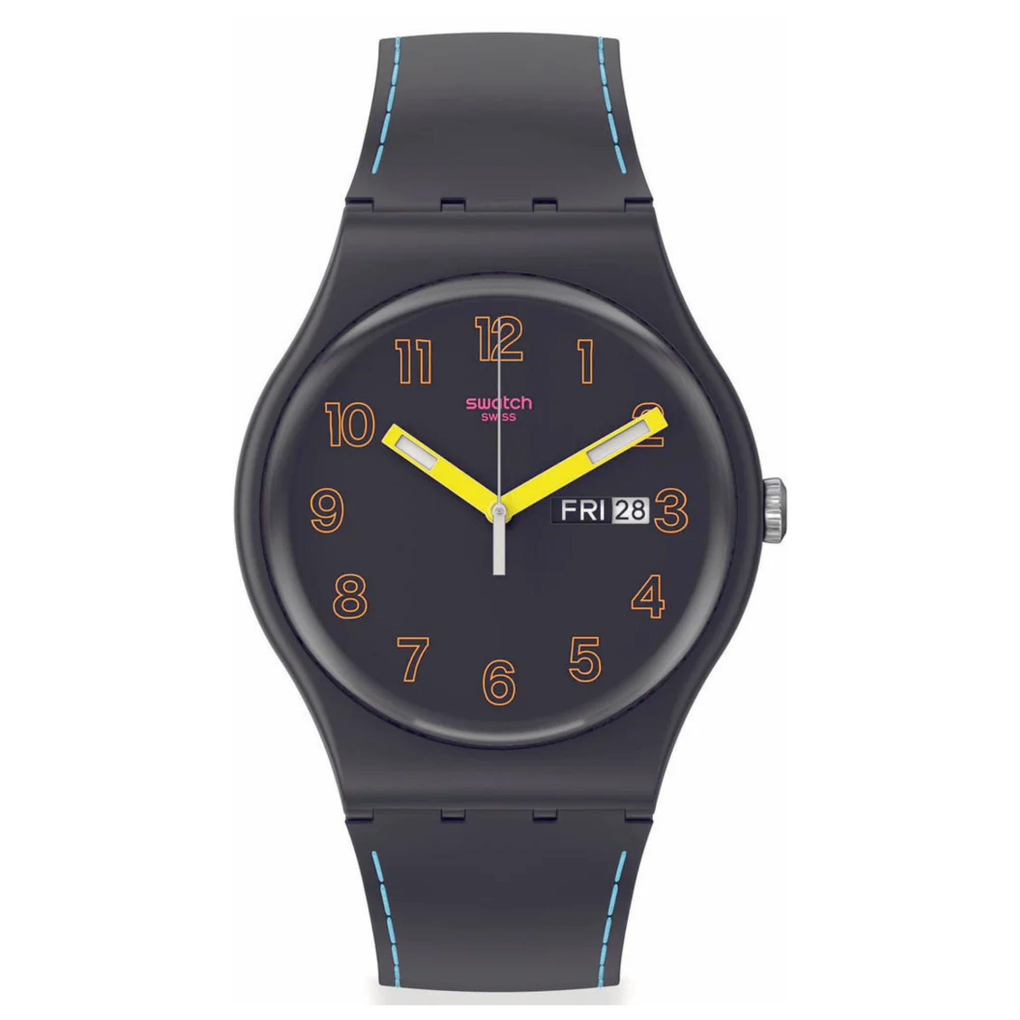 Swatch The January Collection 'Dark Glow' Quartz Watch SO29B707