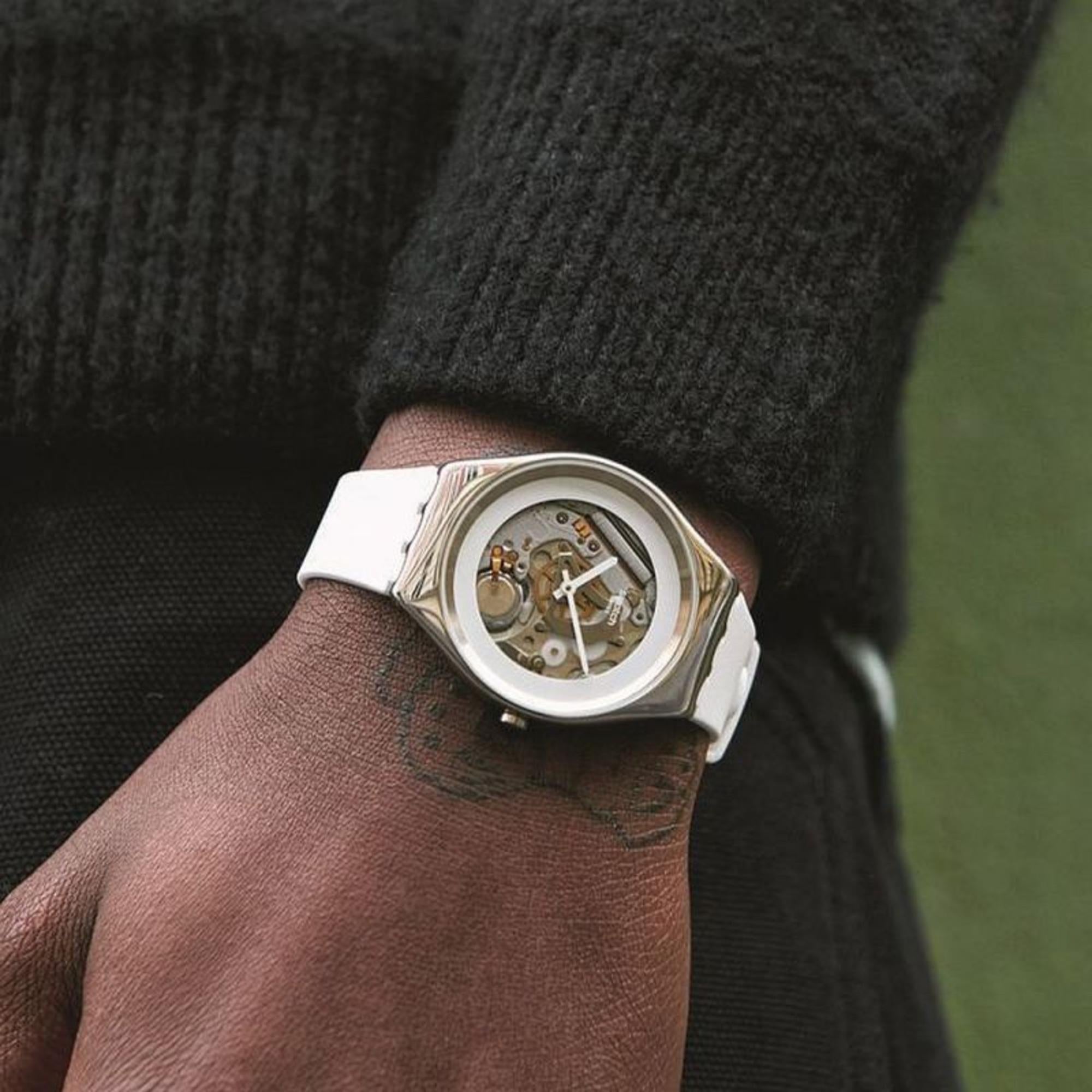 Swatch PURE WHITE IRONY Men's Watch SYXS138