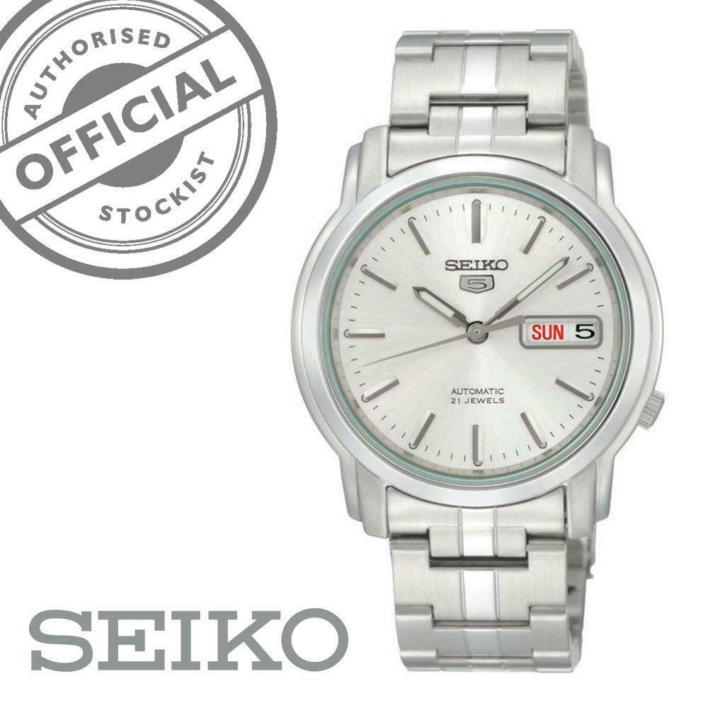 Seiko 5 Automatic Silver Dial Stainless Steel Bracelet Men's Watch SNKK65K1
