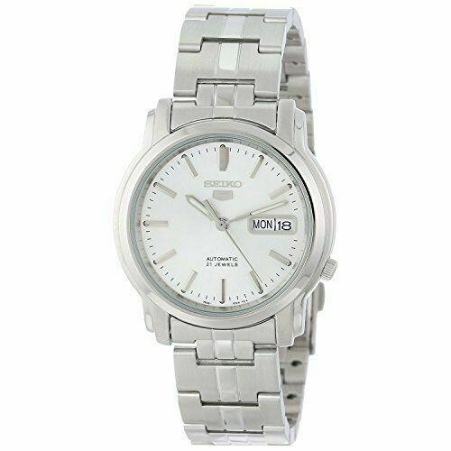 Seiko 5 Automatic Silver Dial Stainless Steel Bracelet Men's Watch SNKK65K1