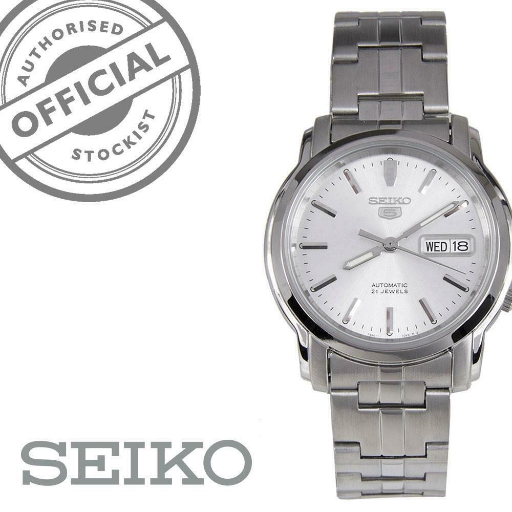Seiko 5 Automatic Silver Dial Stainless Steel Bracelet Men's Watch SNKK65K1