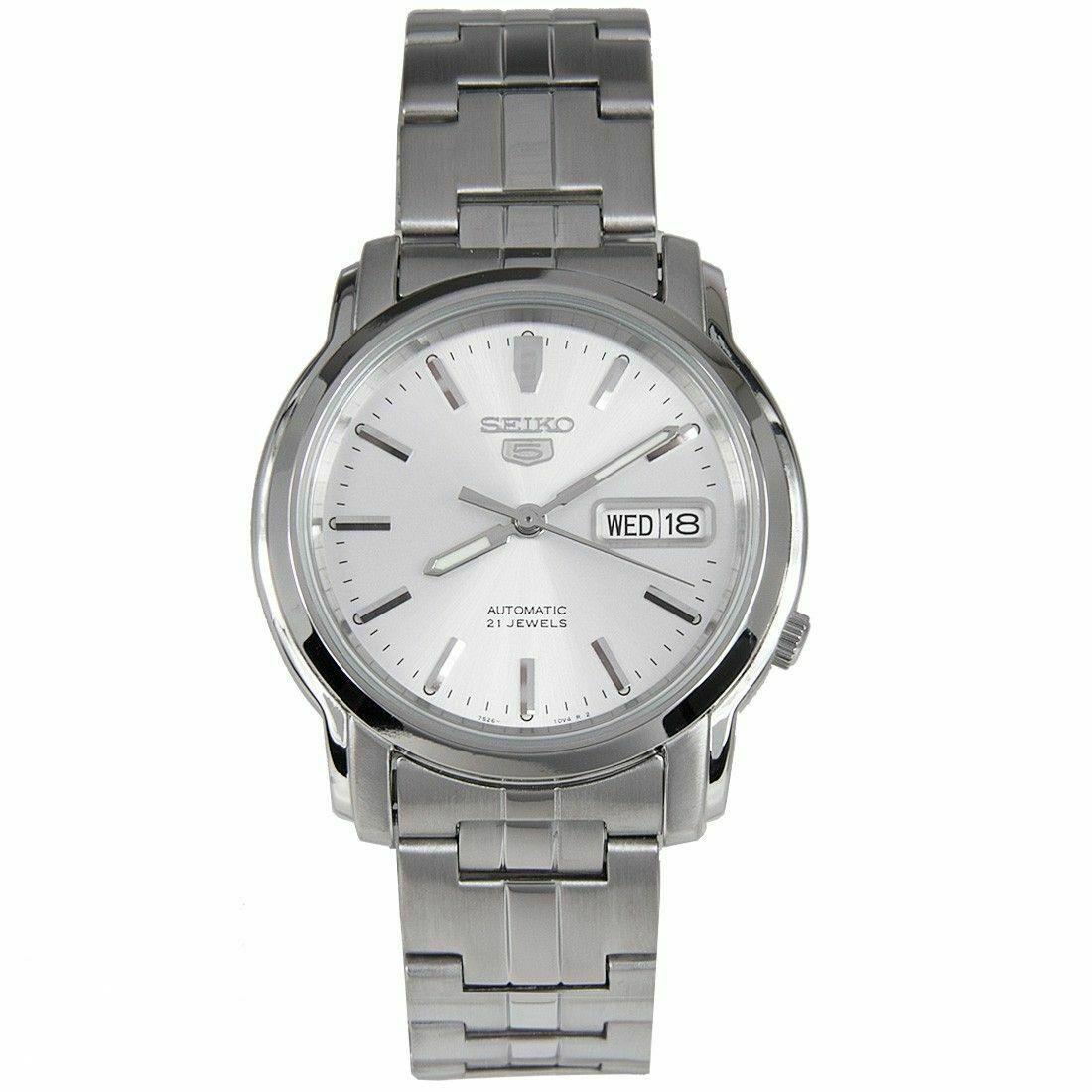 Seiko 5 Automatic Silver Dial Stainless Steel Bracelet Men's Watch SNKK65K1