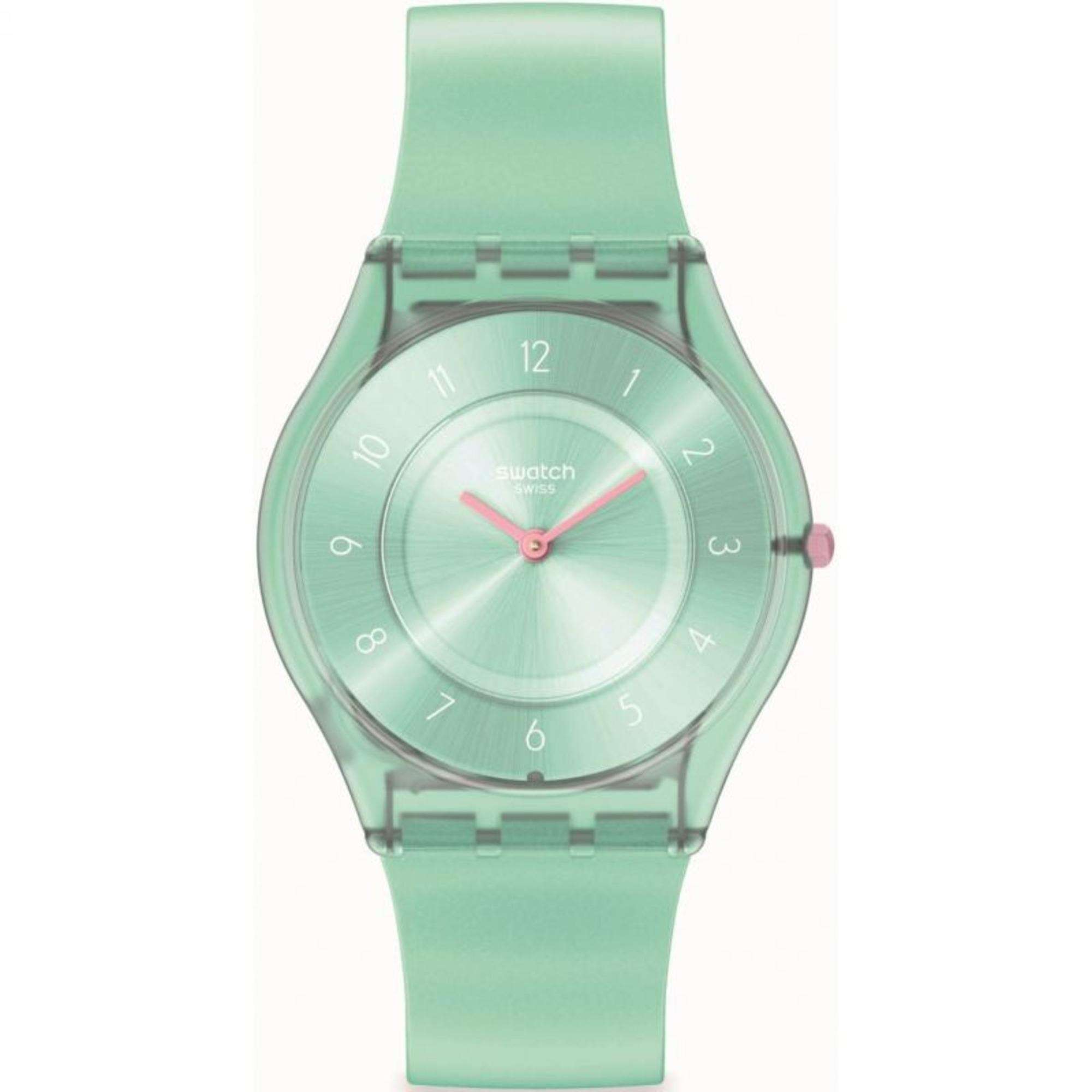 Swatch PASTELICIOUS TEAL Green Dial Unisex Watch SS08L100